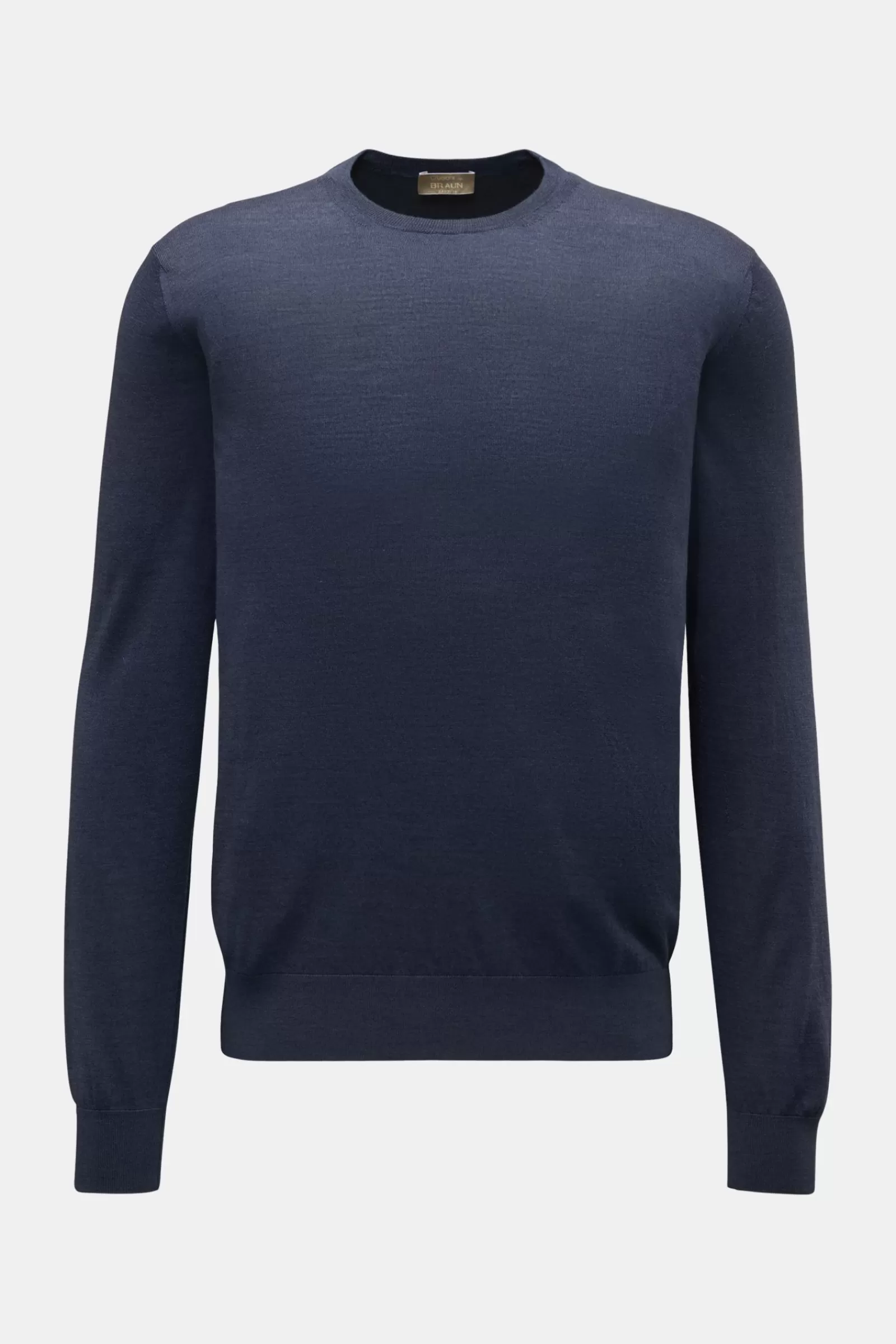 Fine Knit Crew Neck Jumper 'Girocollo' Dark Blue^Cruciani Best Sale