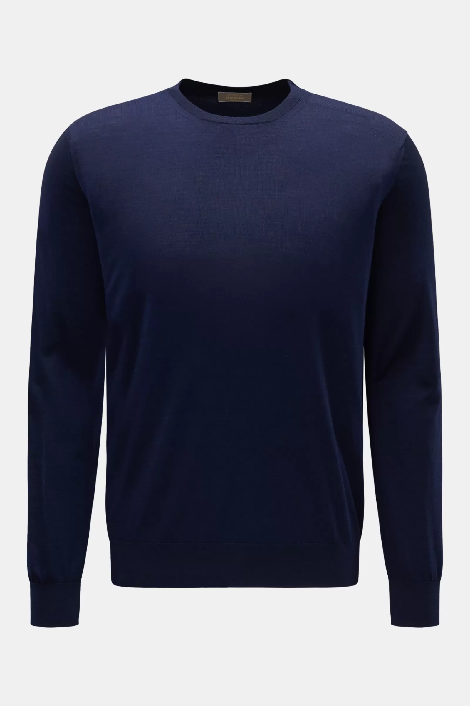 Fine Knit Crew Neck Jumper 'Girocollo' Navy^Cruciani Discount