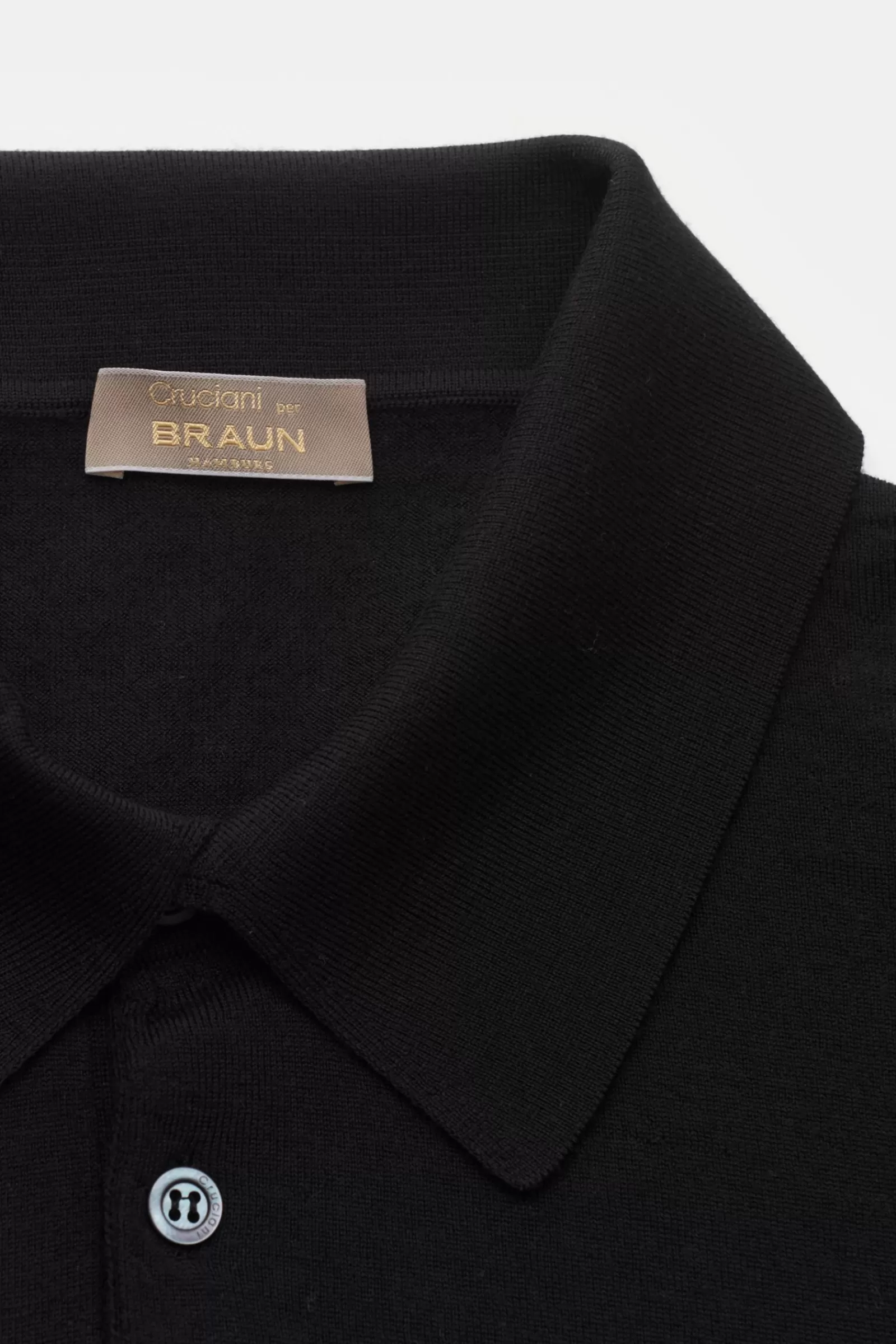 Fine Knit Polo Black^Cruciani Outlet