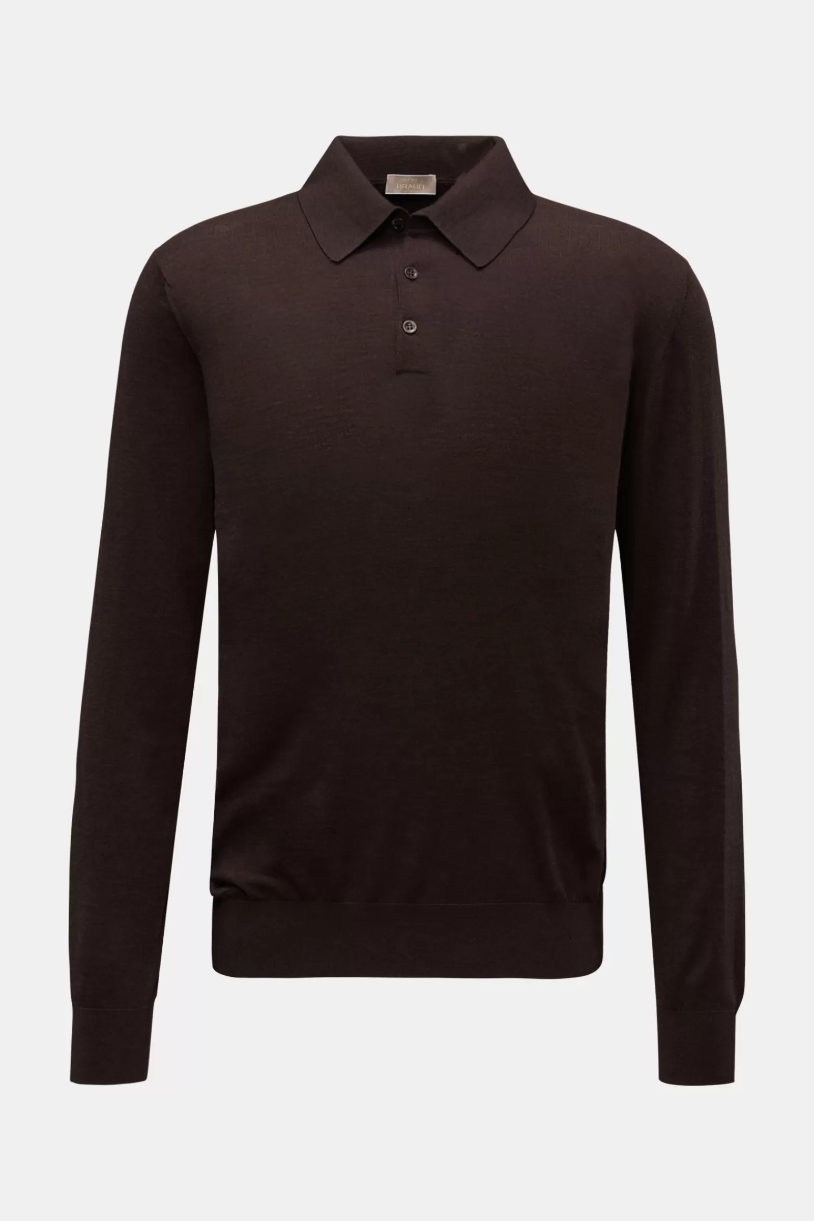 Fine Knit Polo Dark Brown^Cruciani Cheap