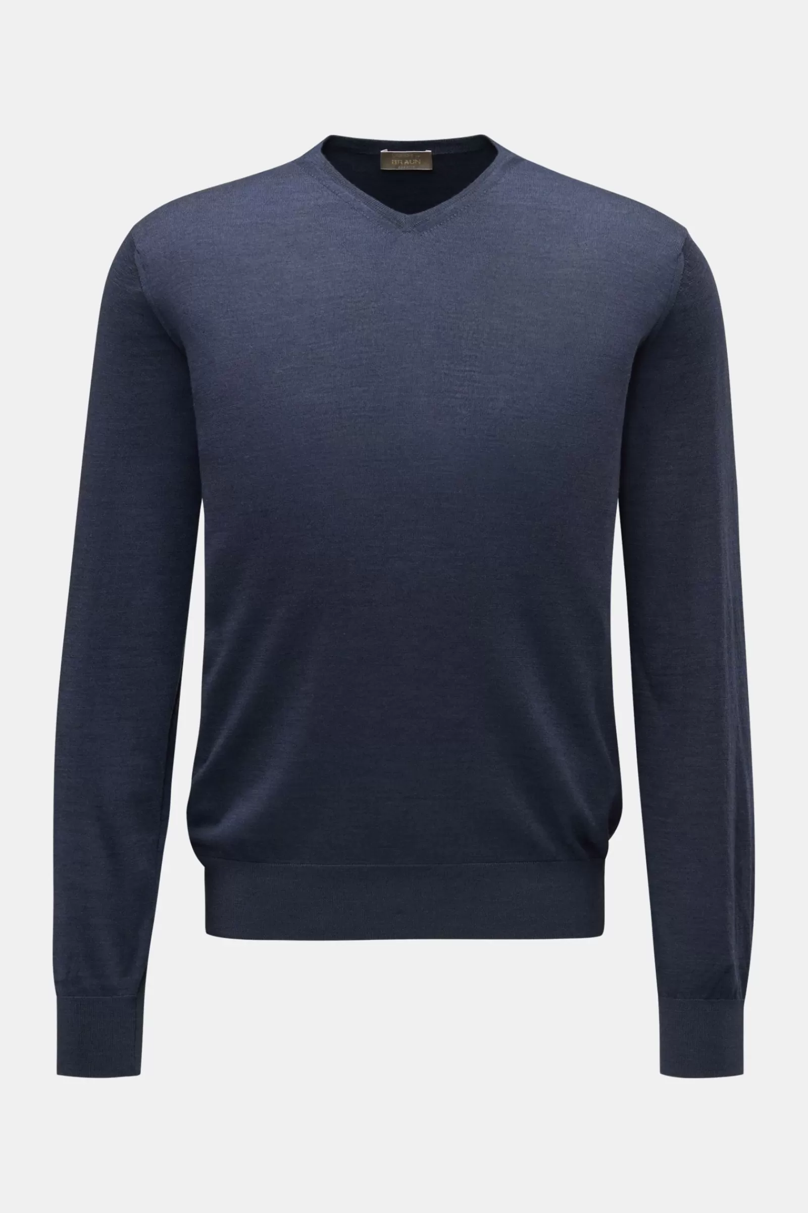 Fine Knit V-Neck Jumper 'scollo' Dark Blue^Cruciani Flash Sale