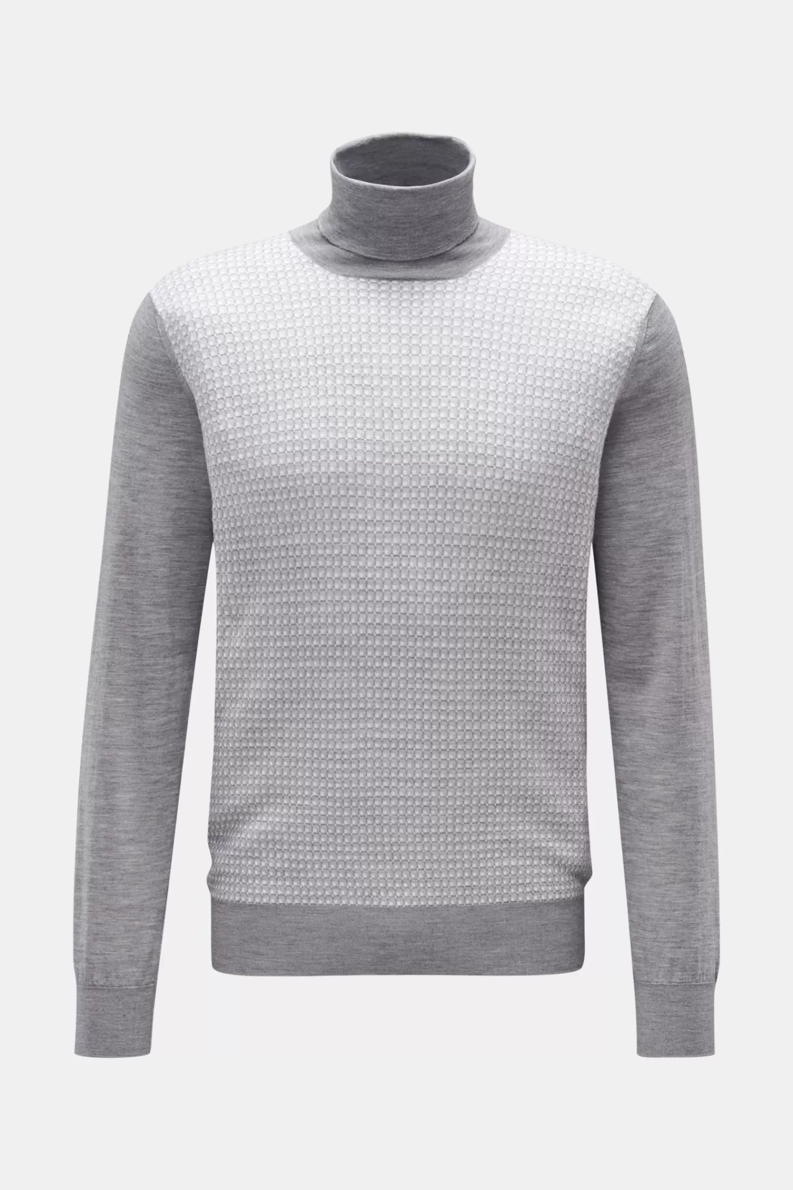 Turtleneck Jumper Grey/Off-White Patterned^Cruciani Clearance