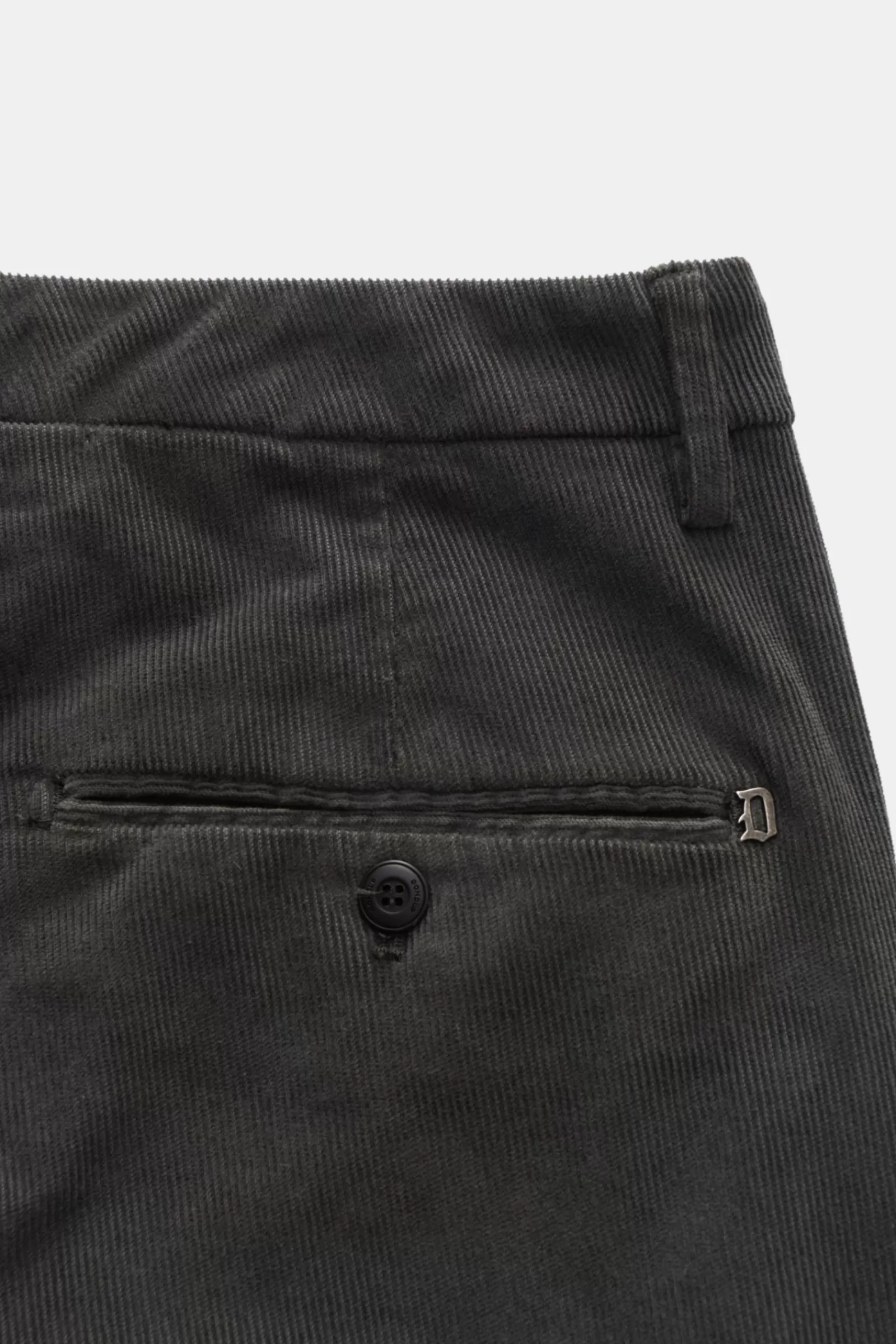 Corduroy Trousers 'spiritissimo' Dark Grey>Dondup Clearance