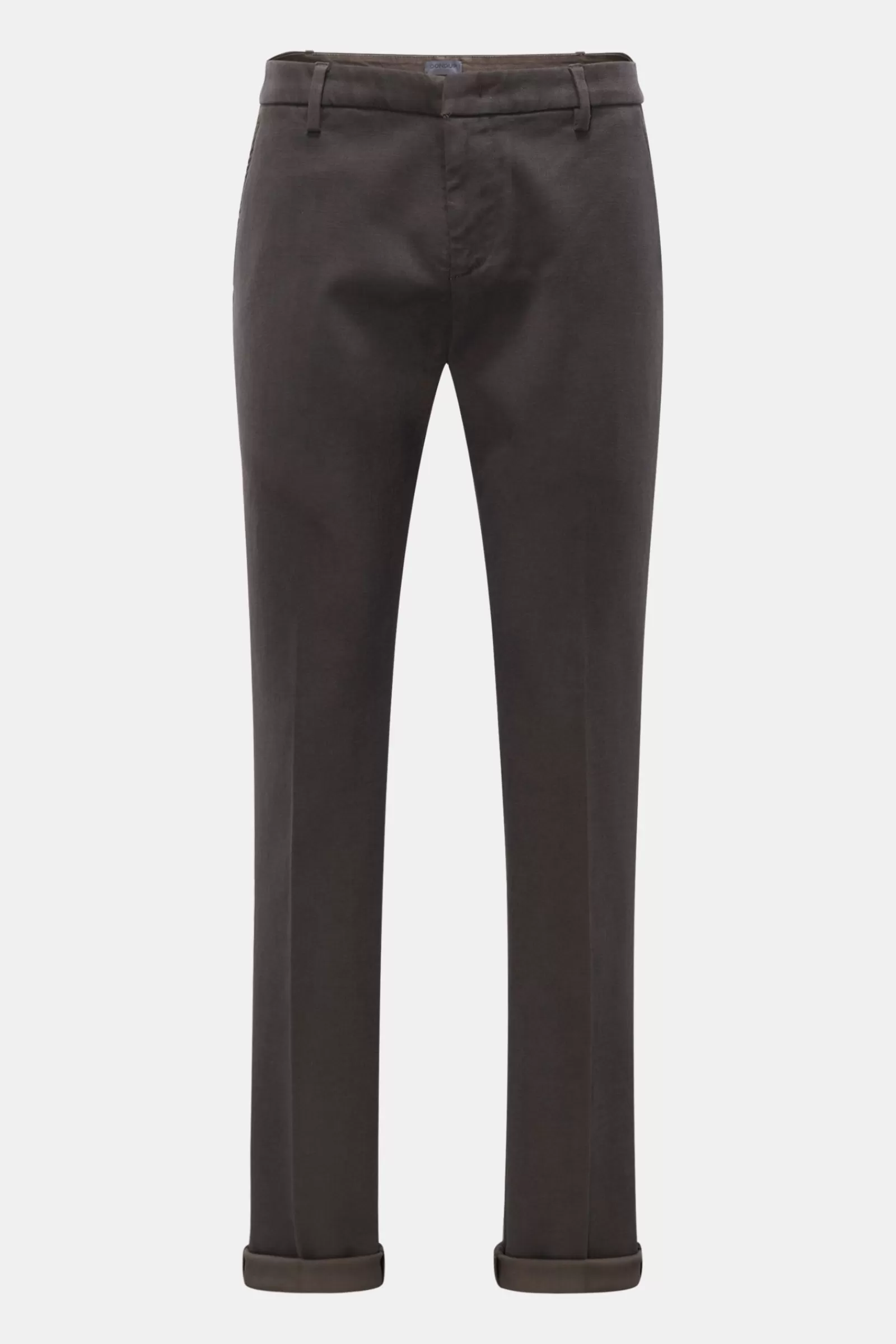 Cotton Trousers 'spiritissimo' Dark Brown>Dondup Discount