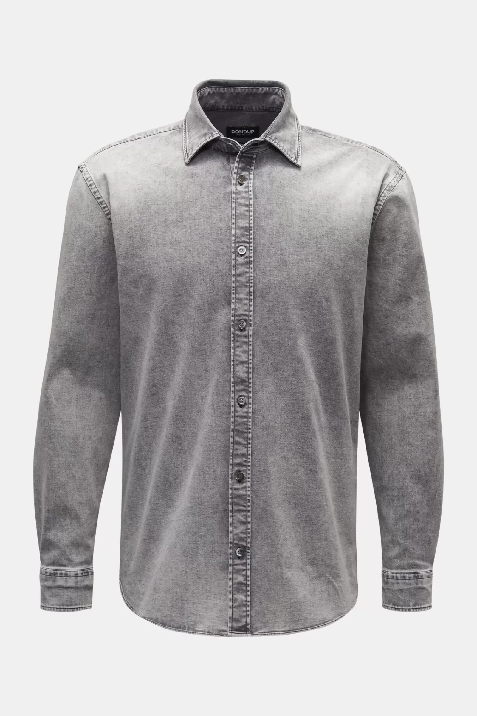 Denim Shirt Slim Collar Grey>Dondup Discount