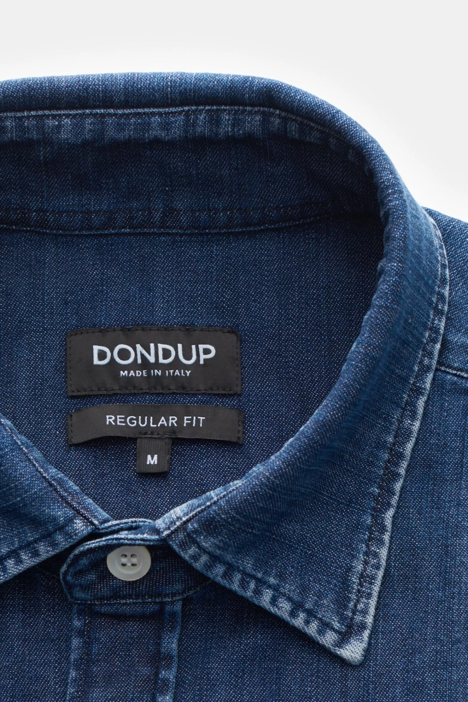 Denim Shirt Slim Collar Navy>Dondup Best