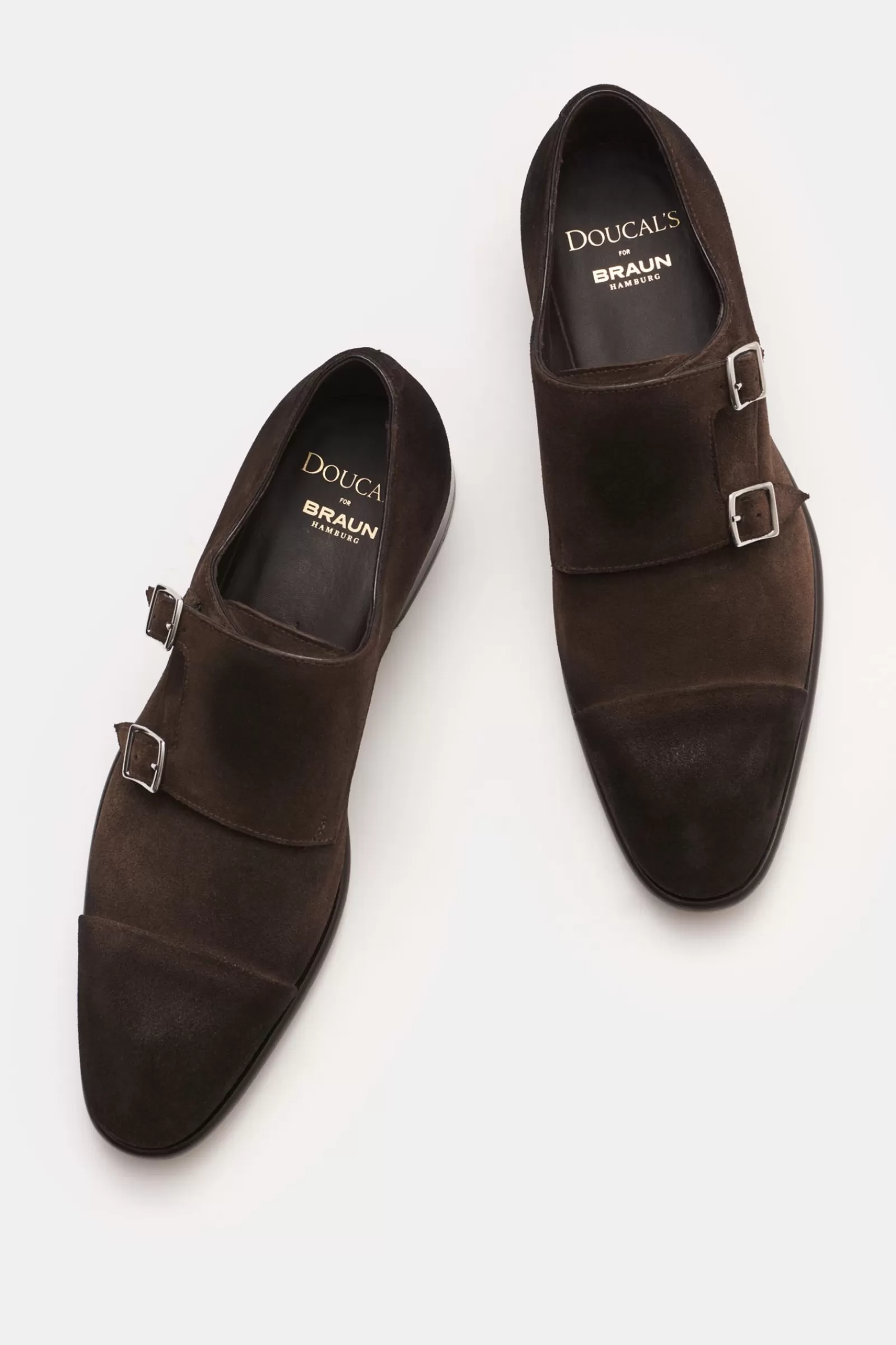 Double Monk Shoes Dark Brown^Doucal's Shop