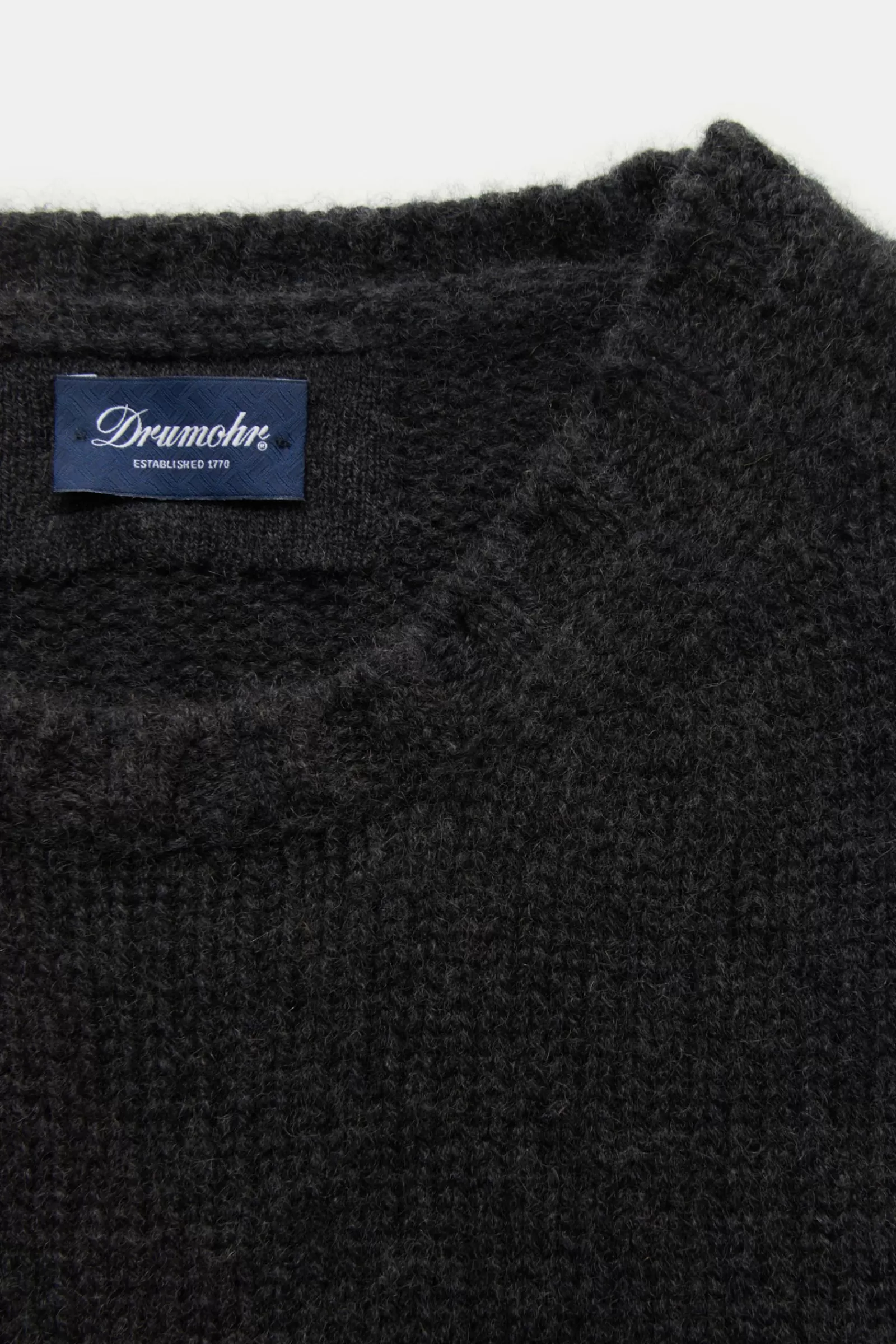 Cashmere Crew Neck Jumper Anthracite^Drumohr Sale