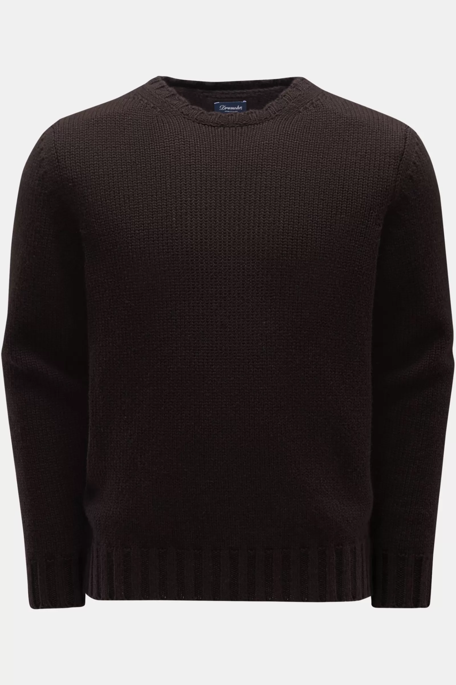 Cashmere Crew Neck Jumper Dark Brown^Drumohr Sale