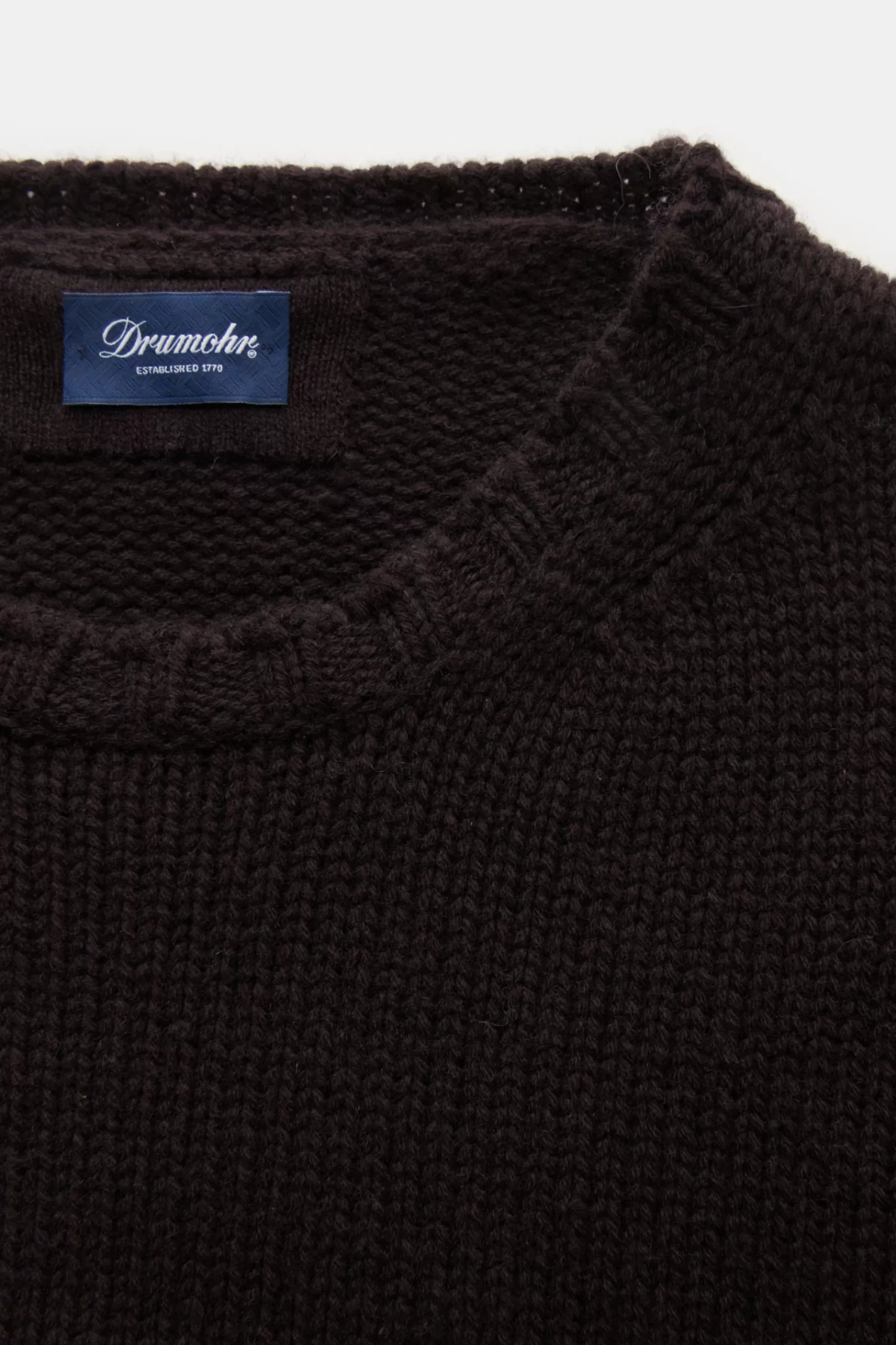 Cashmere Crew Neck Jumper Dark Brown^Drumohr Sale