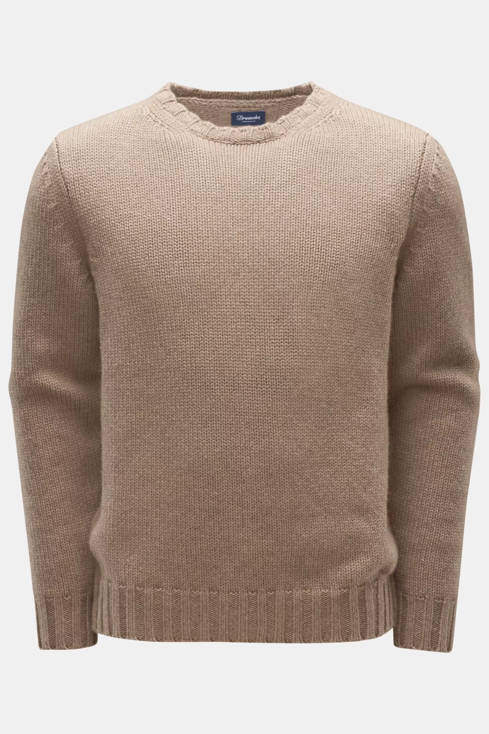 Cashmere Crew Neck Jumper Grey-Brown^Drumohr Online