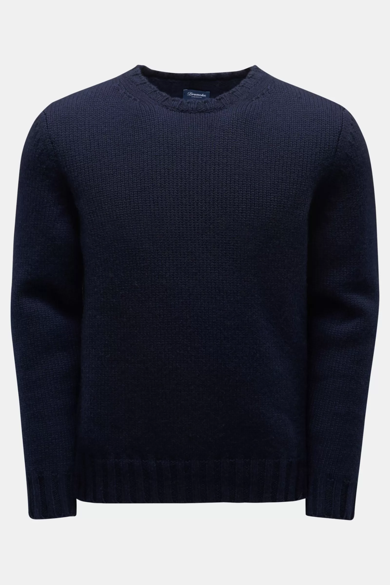 Cashmere Crew Neck Jumper Navy^Drumohr Discount