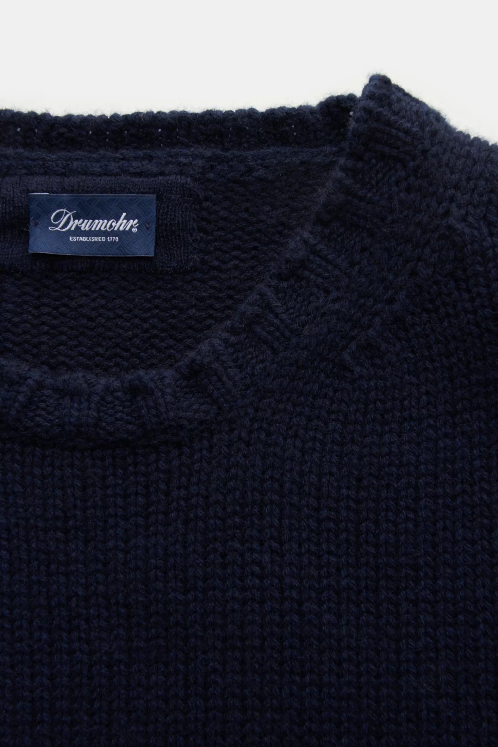 Cashmere Crew Neck Jumper Navy^Drumohr Discount