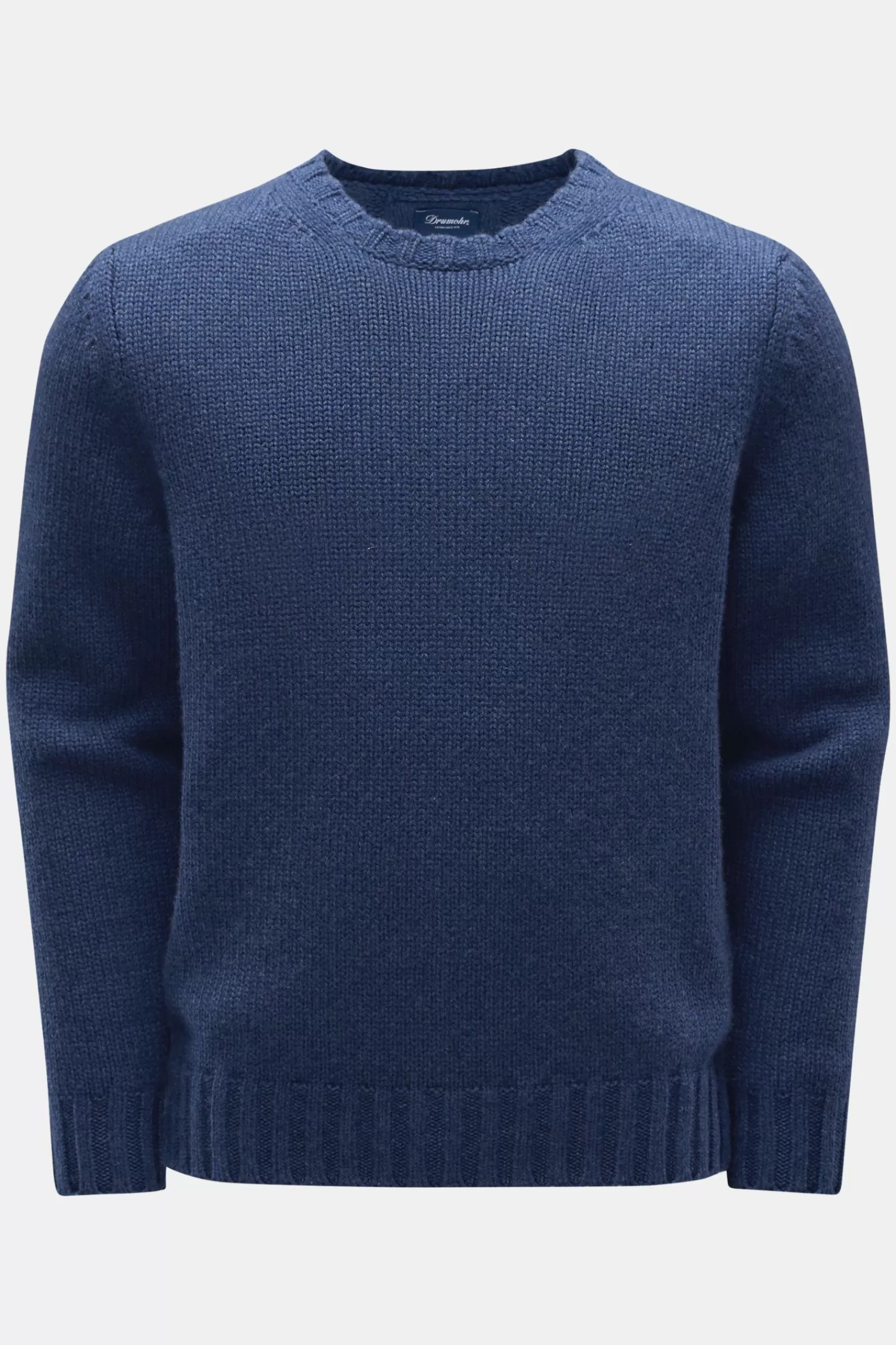 Cashmere Rundhalspullover Graublau^Drumohr Best Sale