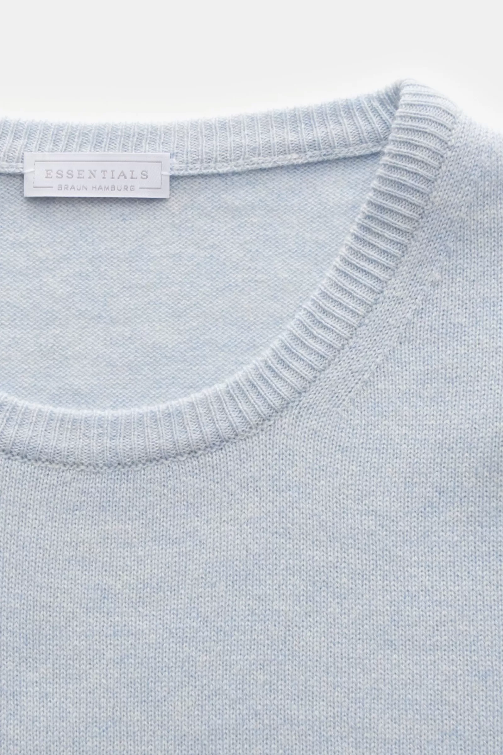 Essentials Cashmere Crew Neck Jumper Light Blue^* Clearance