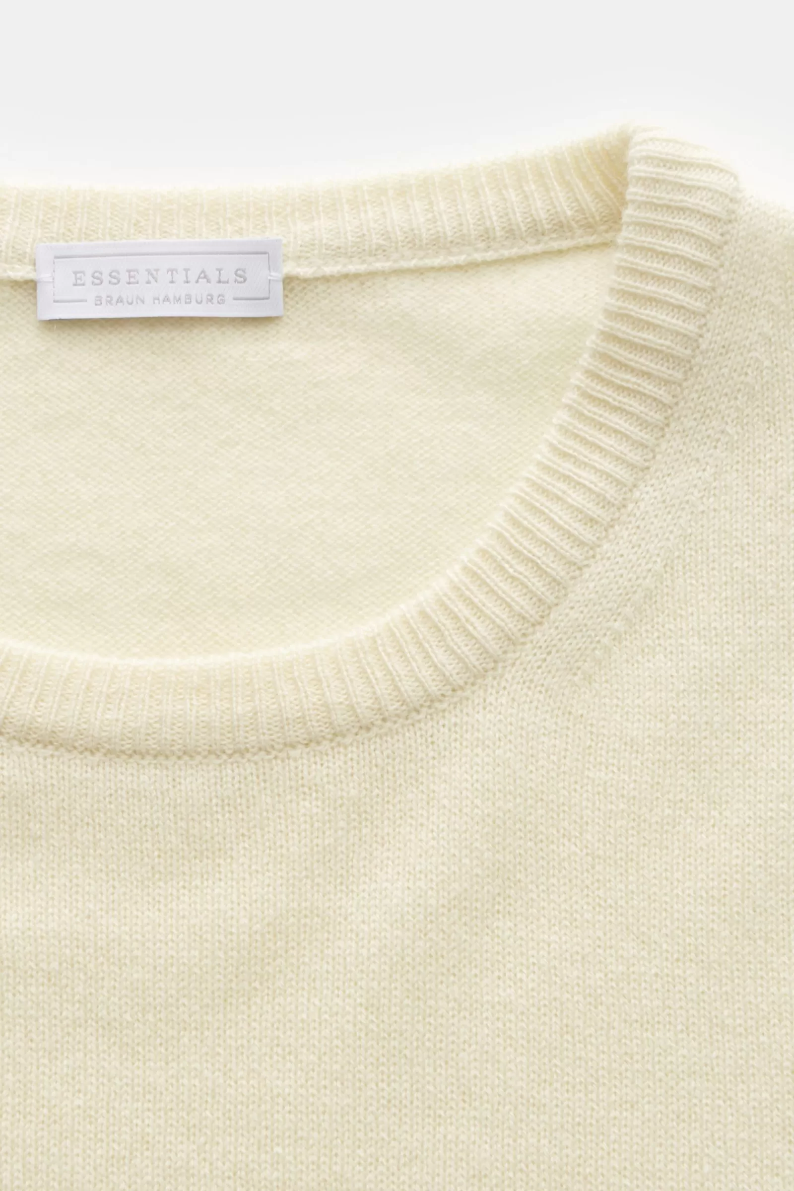 Essentials Cashmere Crew Neck Jumper Light Yellow^* Best