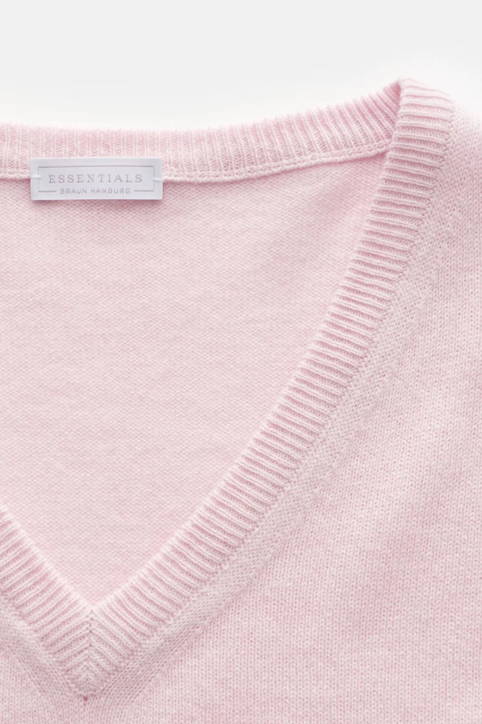 Essentials Cashmere V-Neck Jumper Rose^* Flash Sale