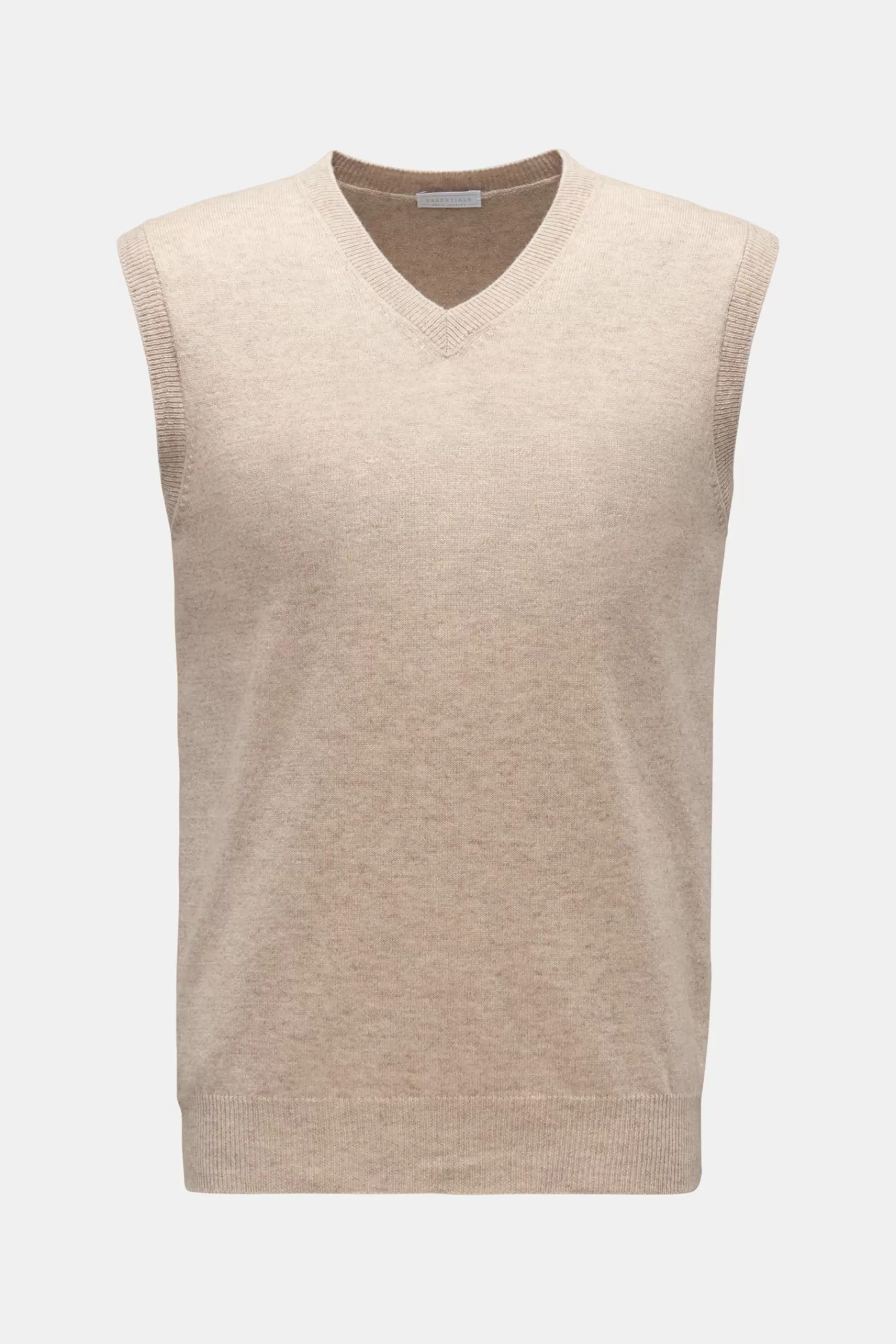 Essentials Cashmere V-Neck Sweater Vest Beige^* Best Sale