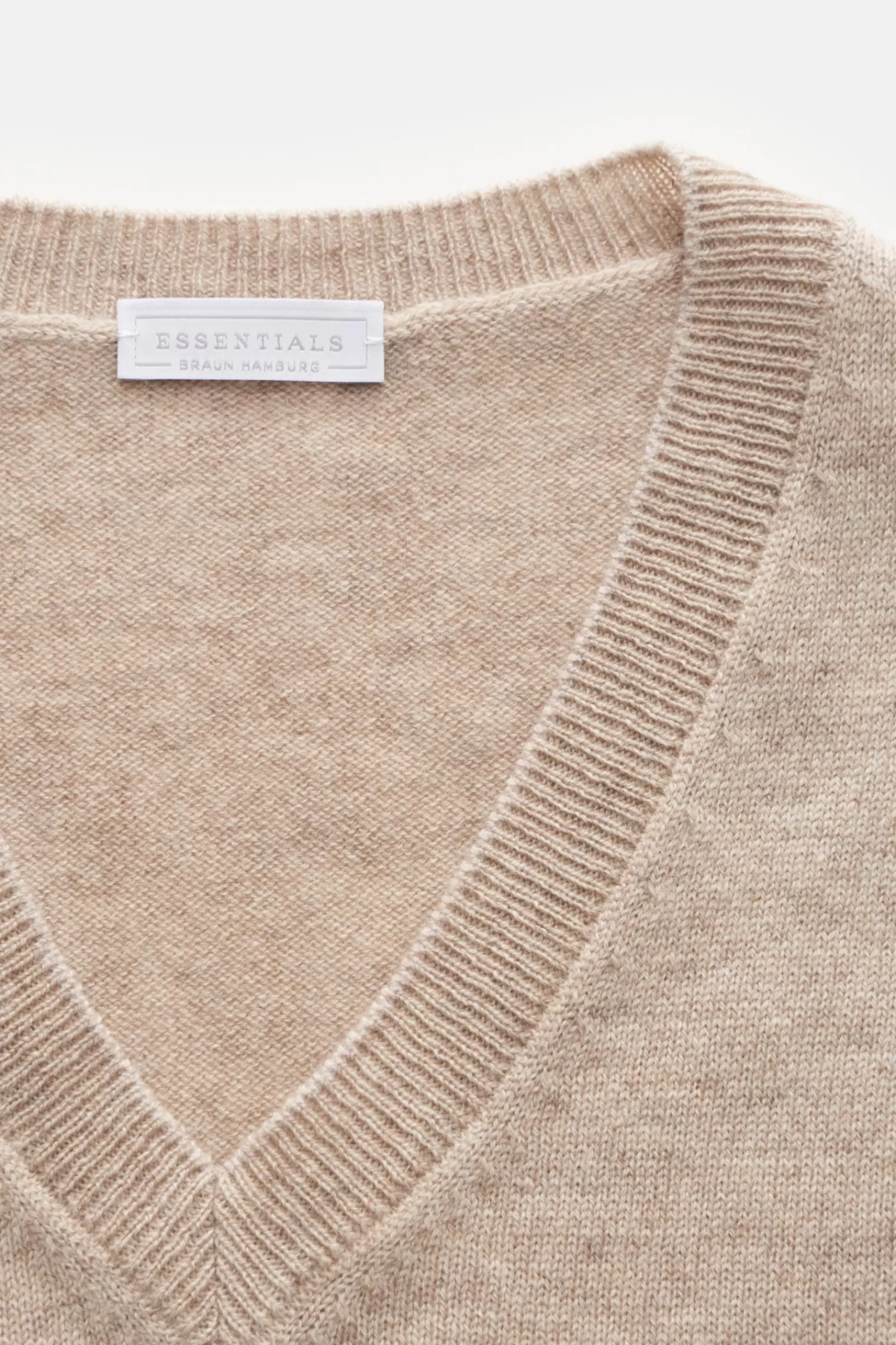 Essentials Cashmere V-Neck Sweater Vest Beige^* Best Sale