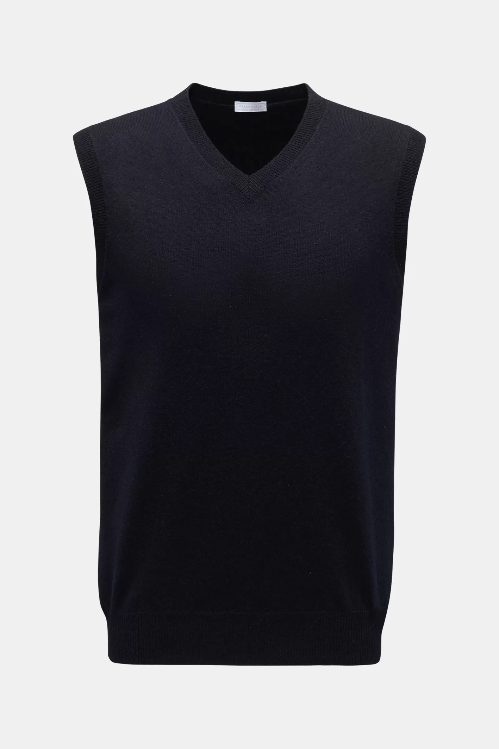 Essentials Cashmere V-Neck Sweater Vest Navy^* Sale