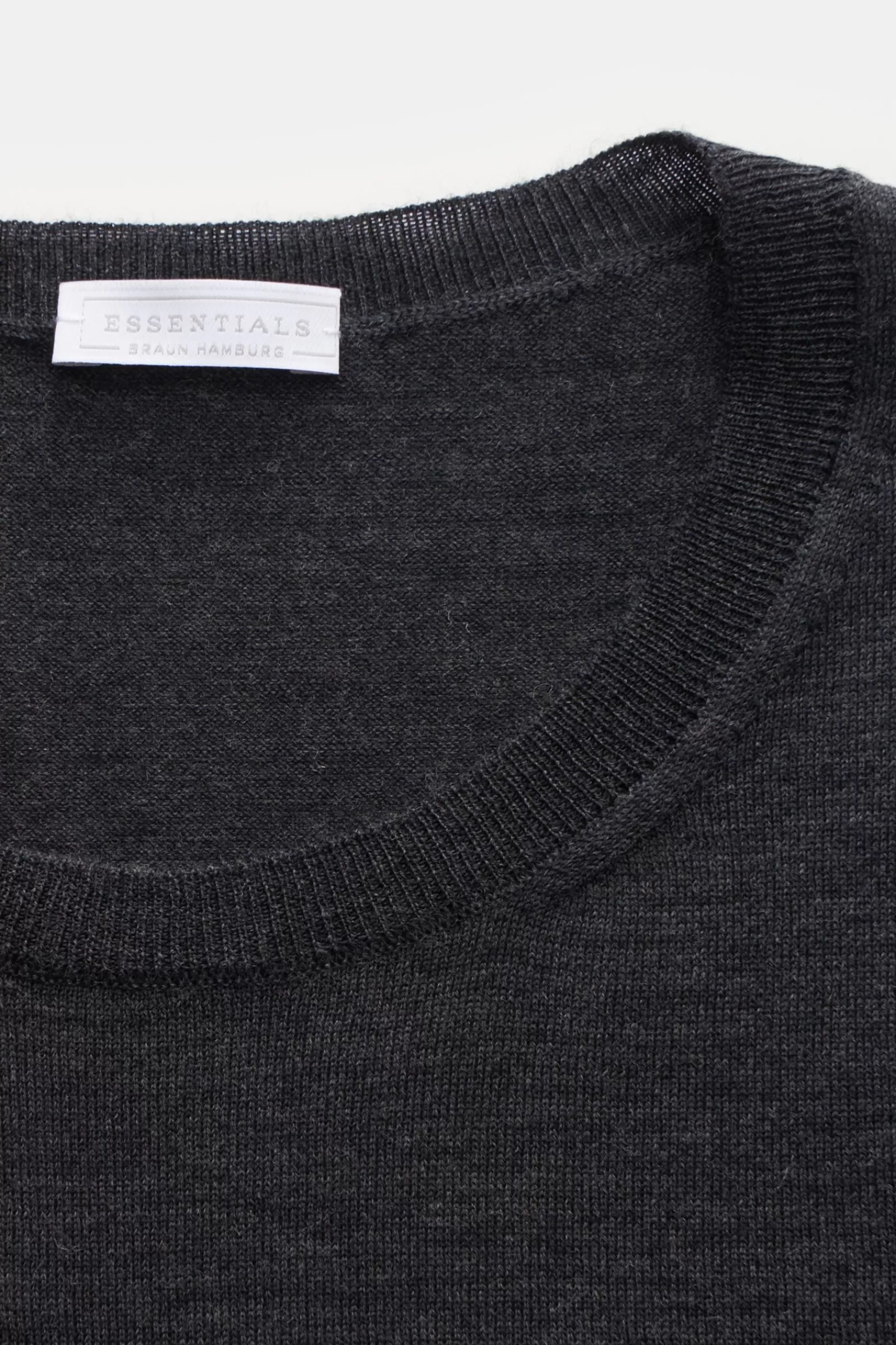 Essentials Merino Feinstrick-Pullover Anthrazit^* Clearance