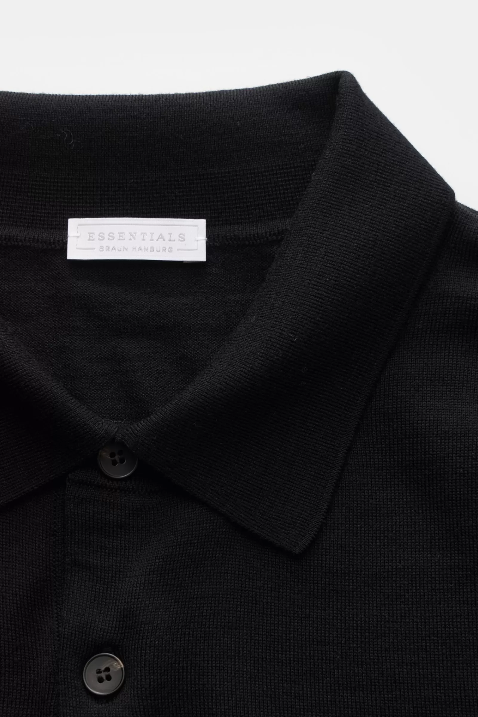 Essentials Merino Knit Polo Black^* Best