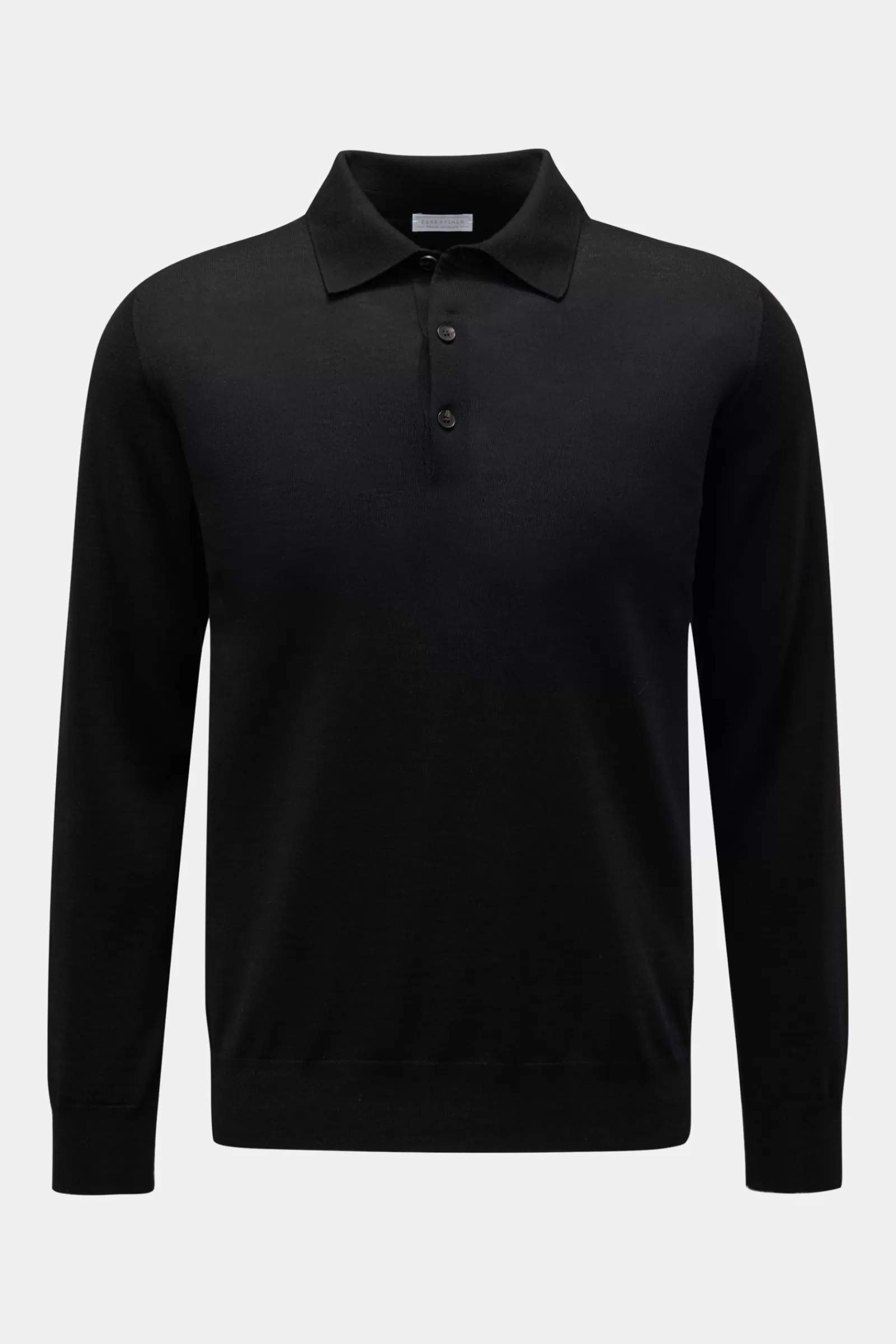 Essentials Merino Knit Polo Black^* Best