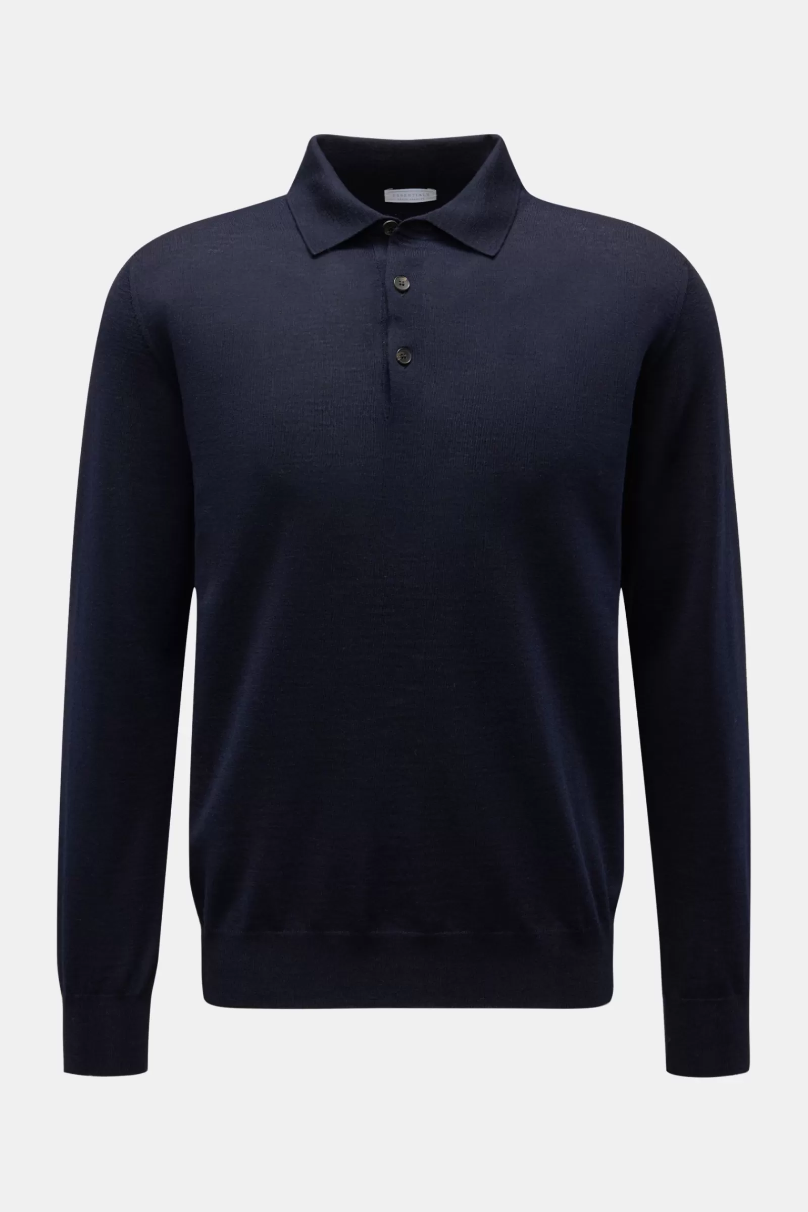 Essentials Merino Knit Polo Navy^* Flash Sale