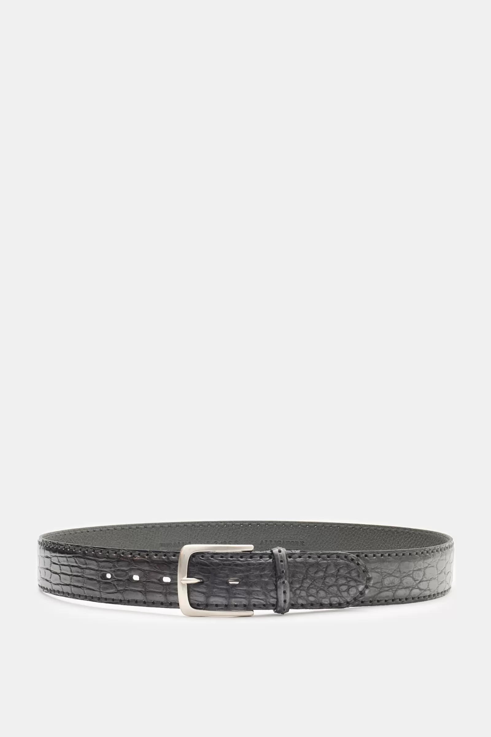 Alligator Leather Belt Anthracite^Fausto Colato Best Sale