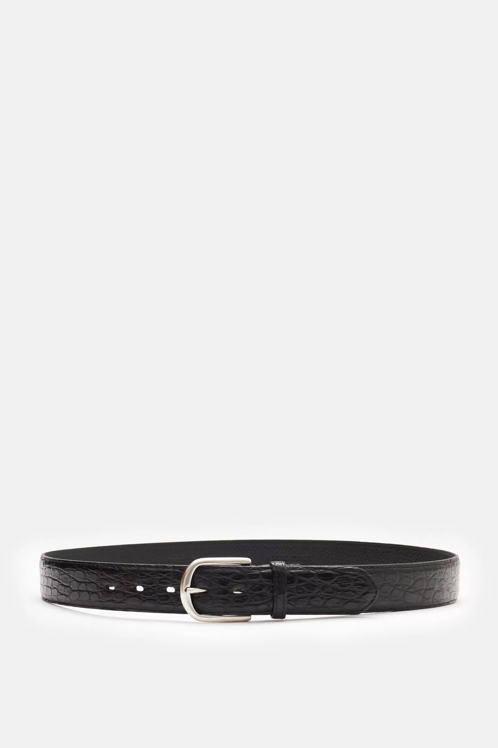 Alligator Leather Belt Black^Fausto Colato Best Sale