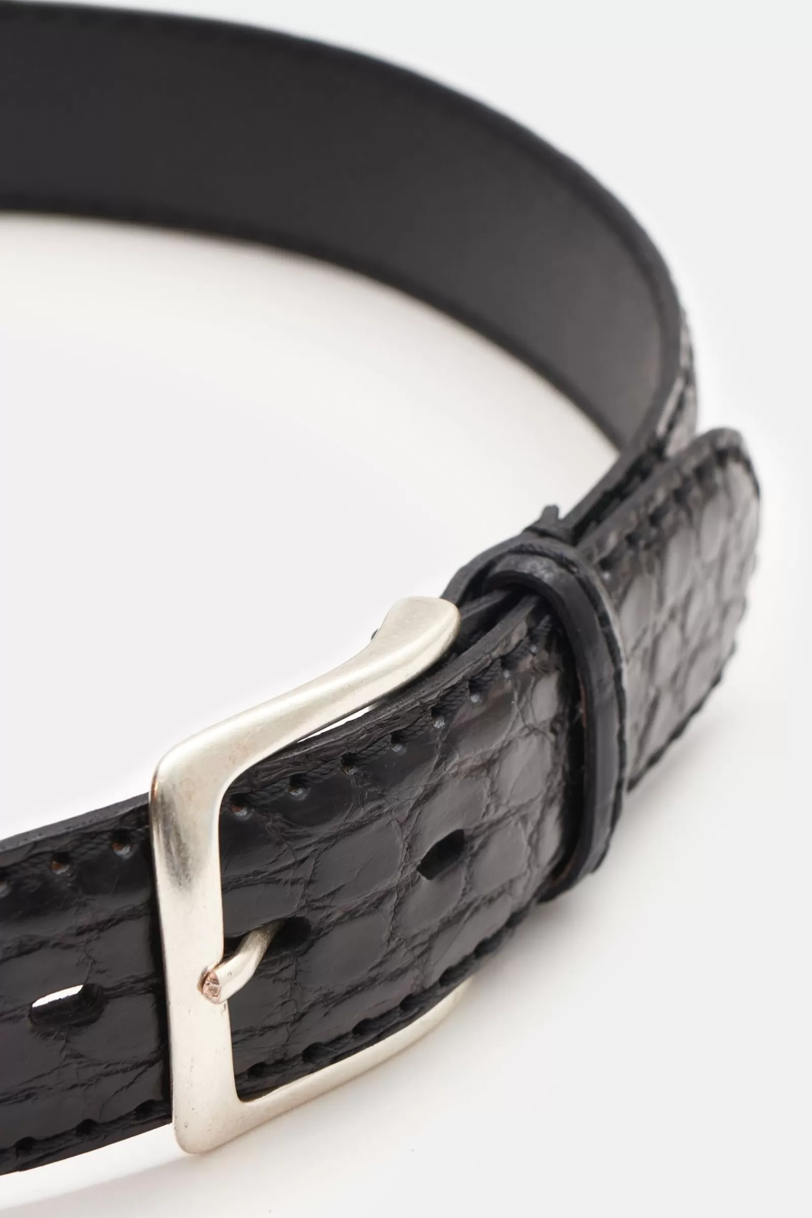 Alligator Leather Belt Black^Fausto Colato Clearance