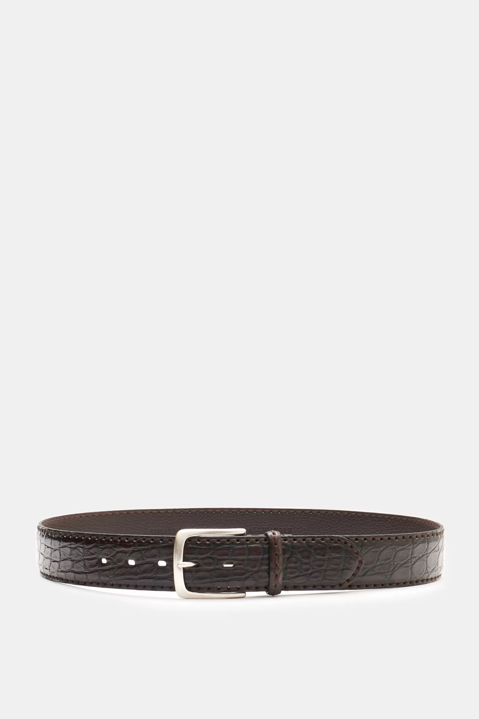 Belt Alligator Leather Dark Brown^Fausto Colato Online