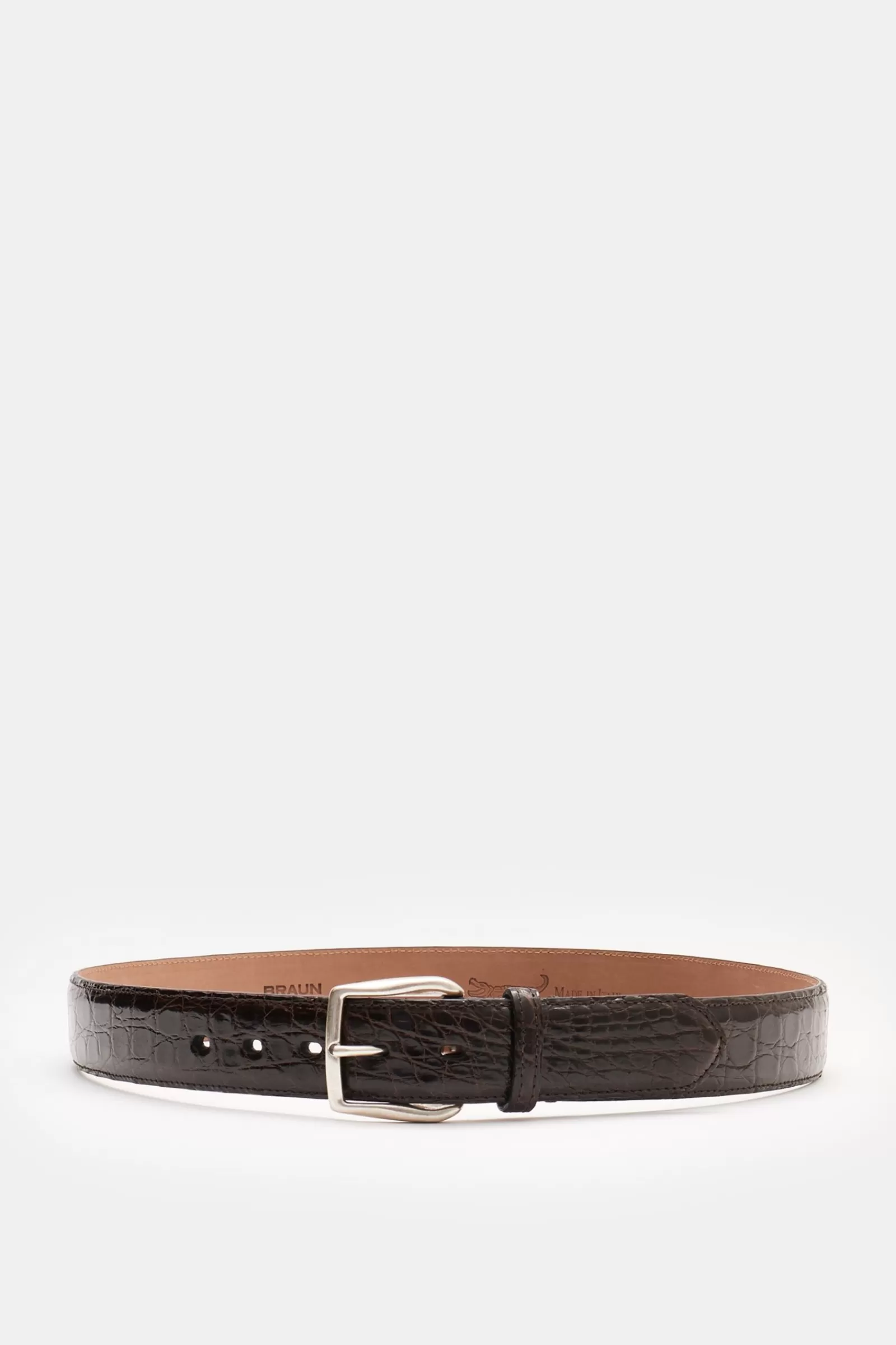 Belt Cayman Leather Dark Brown^Fausto Colato New