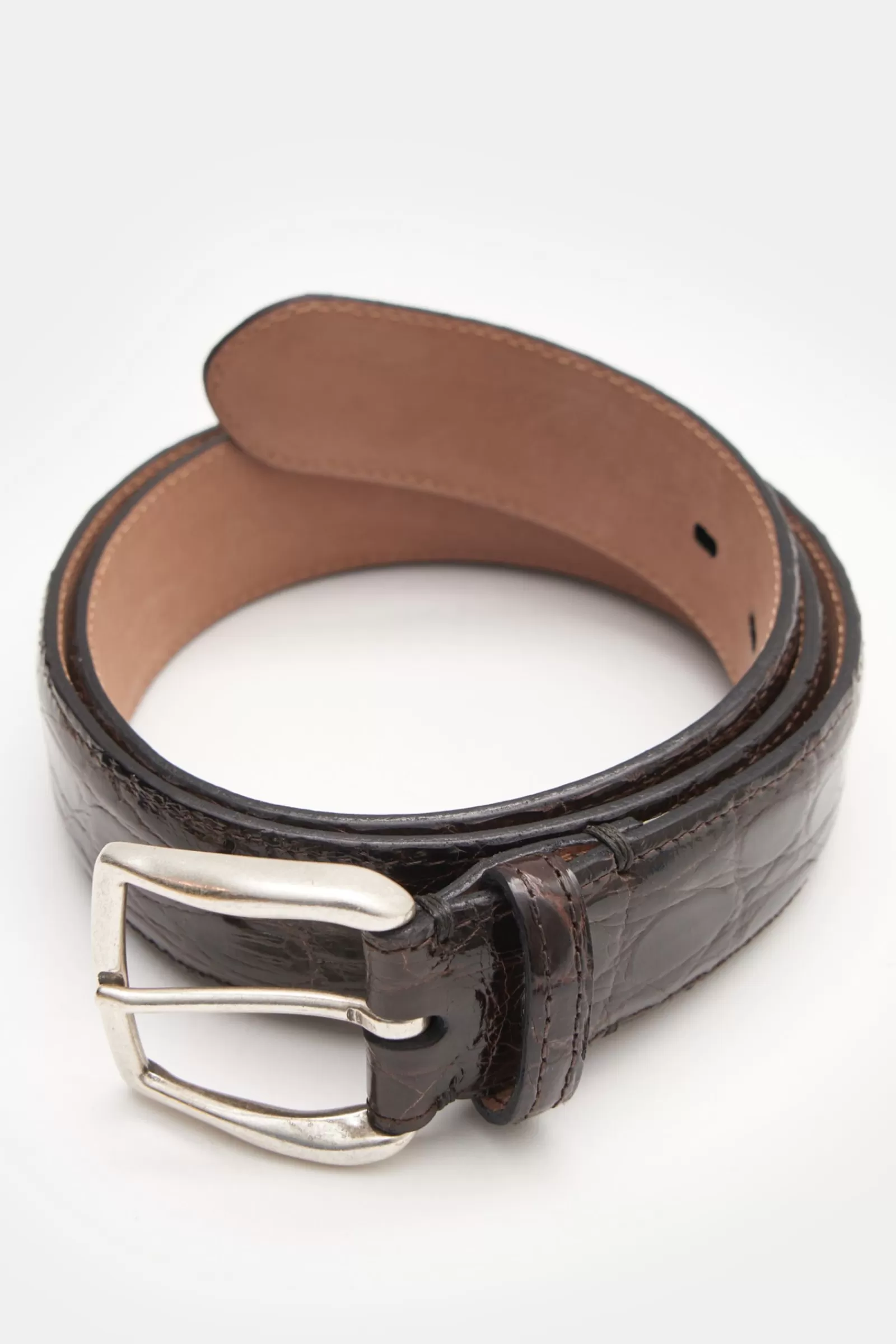 Belt Cayman Leather Dark Brown^Fausto Colato New