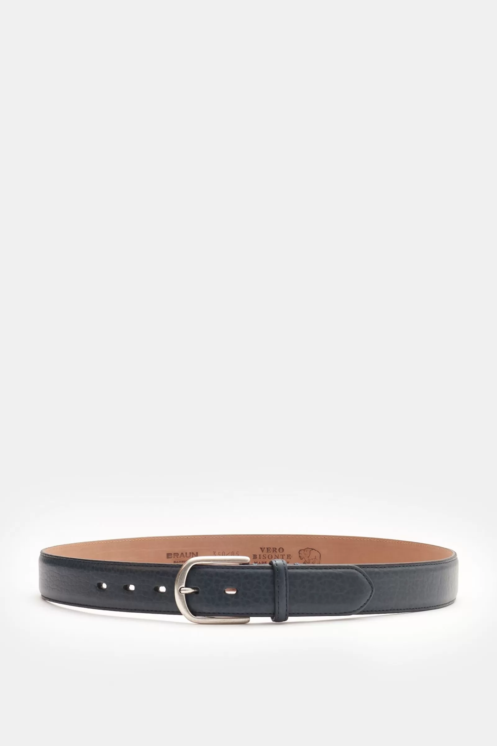 Bison Leather Belt Navy^Fausto Colato Cheap