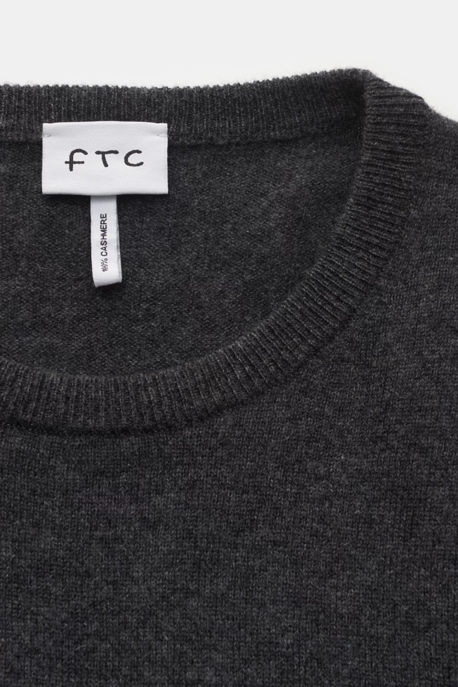 Fct Cashmere Crew Neck Jumper Dark Grey^FTC Clearance