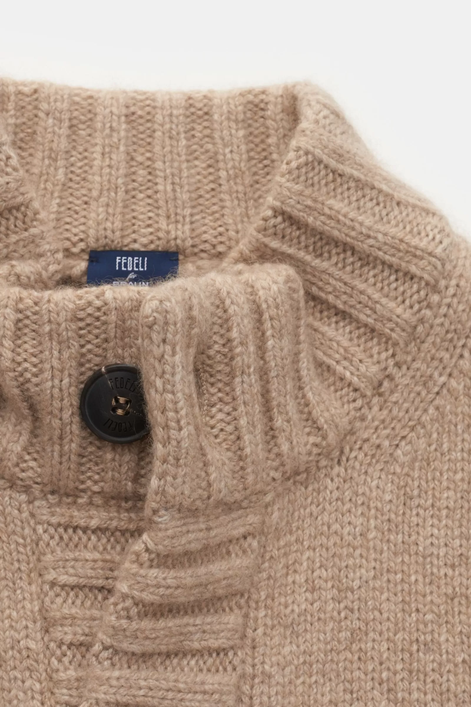 Cashmere Cardigan 'Breva' Beige^Fedeli Hot