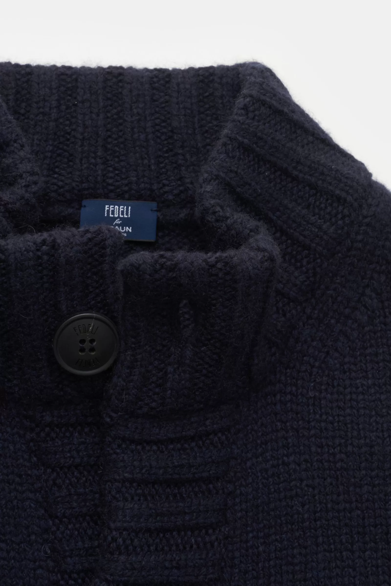 Cashmere Cardigan 'Breva' Navy^Fedeli Store