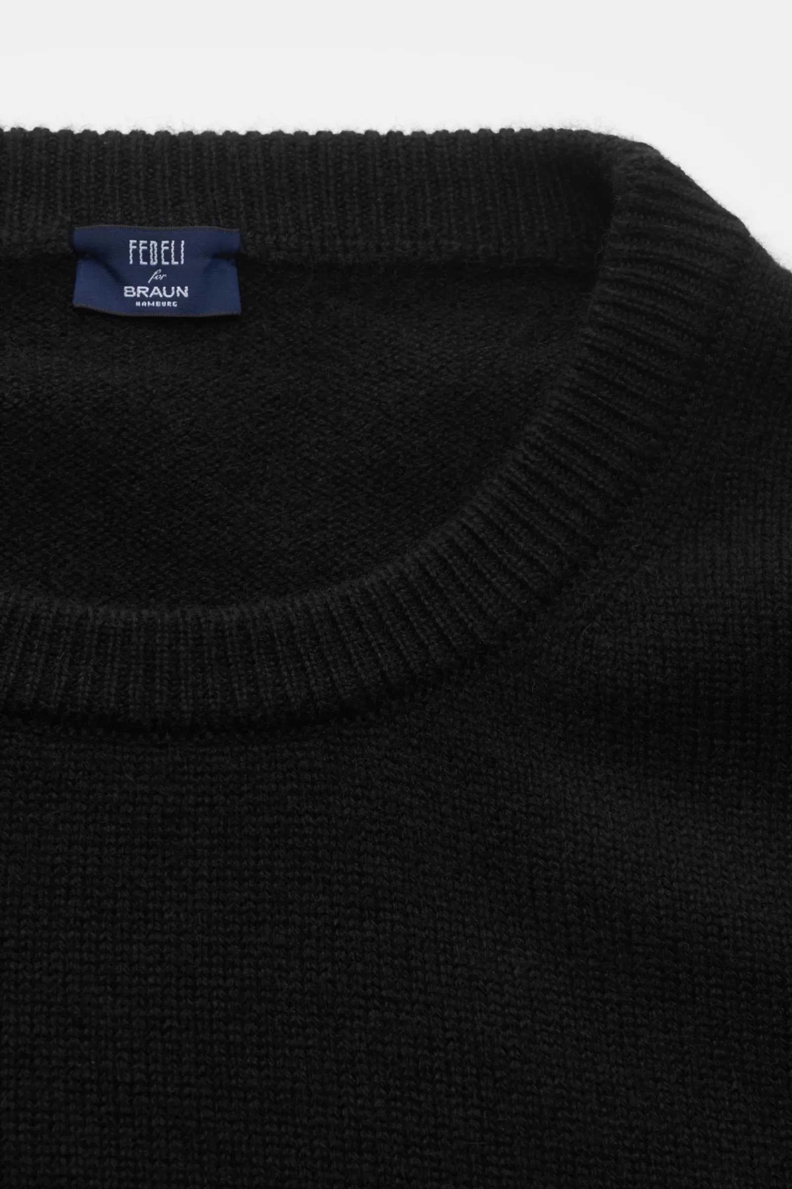 Cashmere Crew Neck Jumper Black^Fedeli Cheap