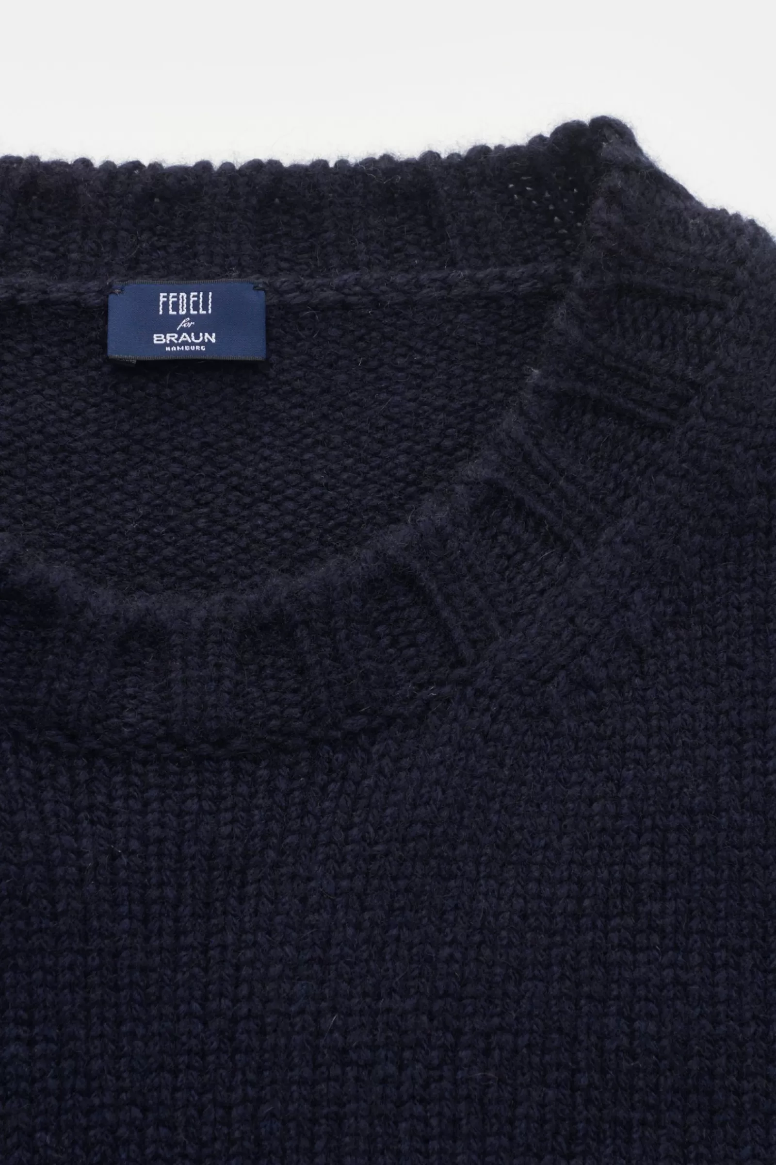 Cashmere Crew Neck Jumper Navy^Fedeli Best