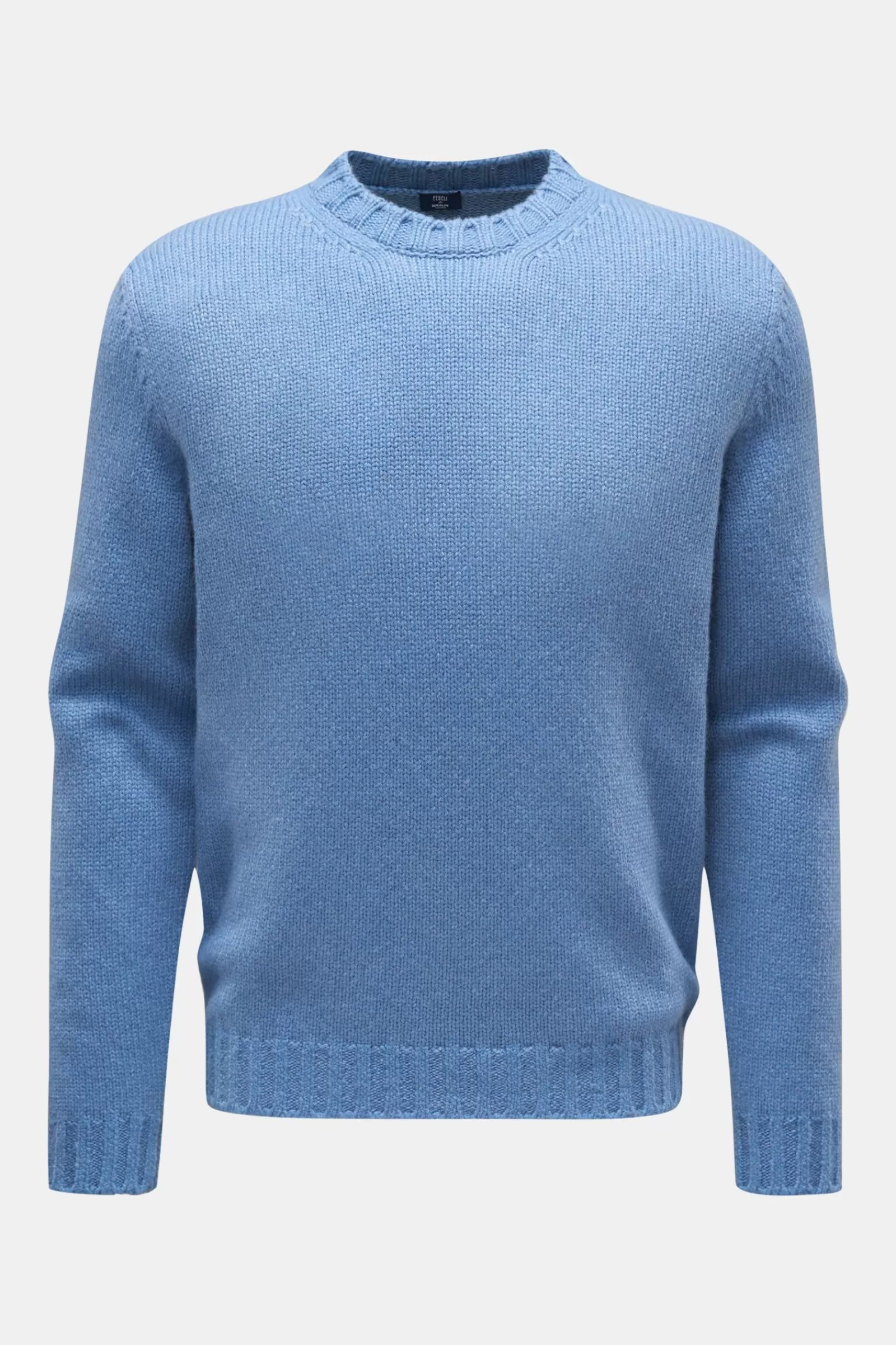 Cashmere Crew Neck Jumper Smoky Blue^Fedeli Best