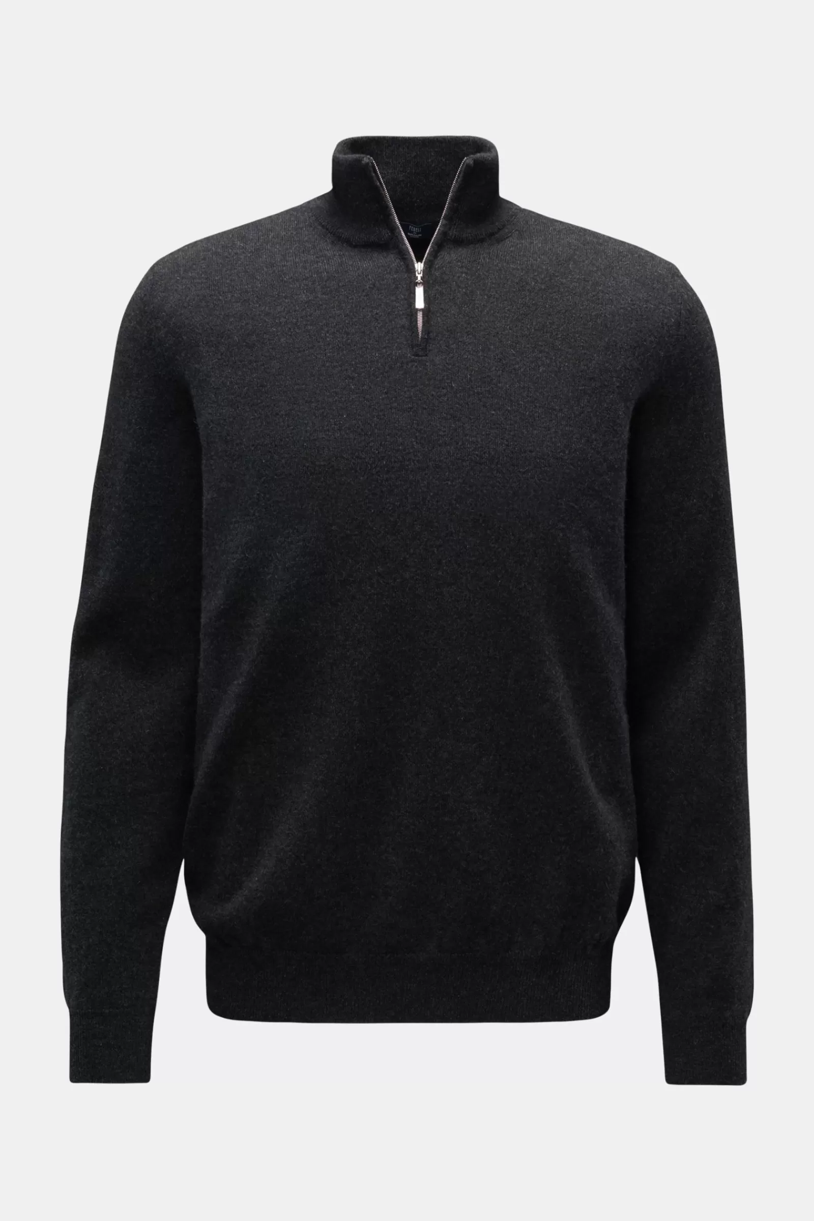 Cashmere Half-Zip Jumper 'Favonio Slim' Dark Grey^Fedeli Cheap