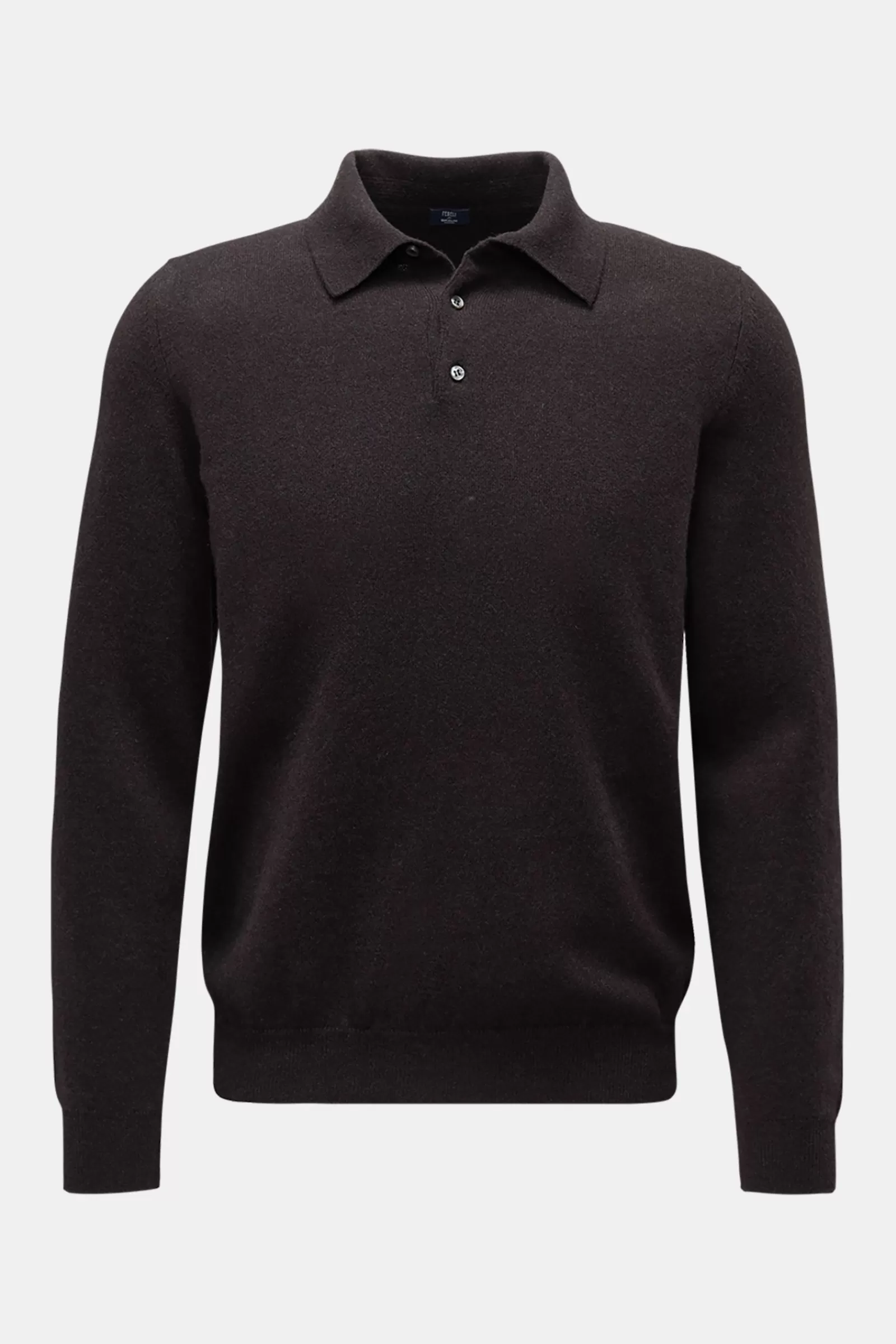 Cashmere Knit Polo 'sportman' Grey-Brown^Fedeli Outlet