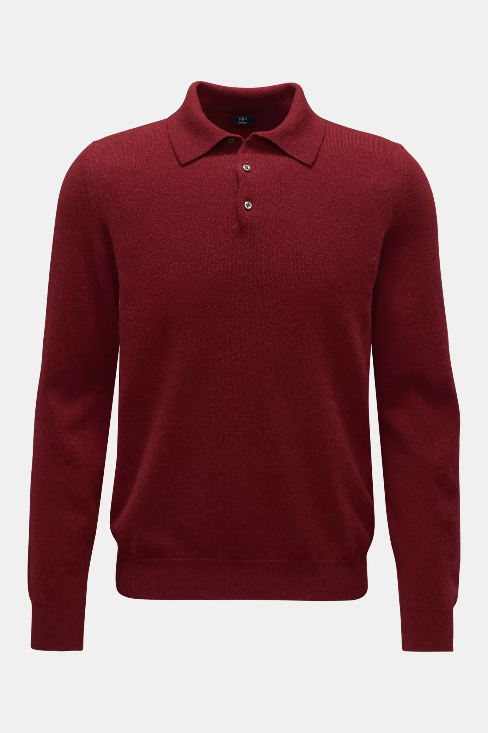 Cashmere Knit Polo 'sportman' Red^Fedeli Clearance