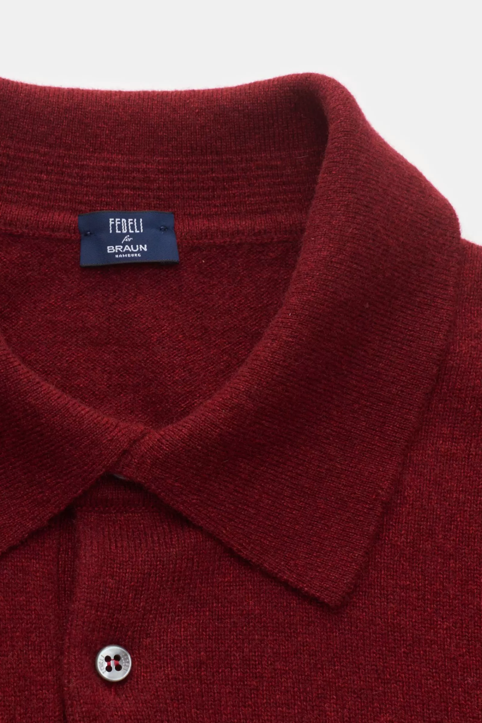 Cashmere Knit Polo 'sportman' Red^Fedeli Clearance