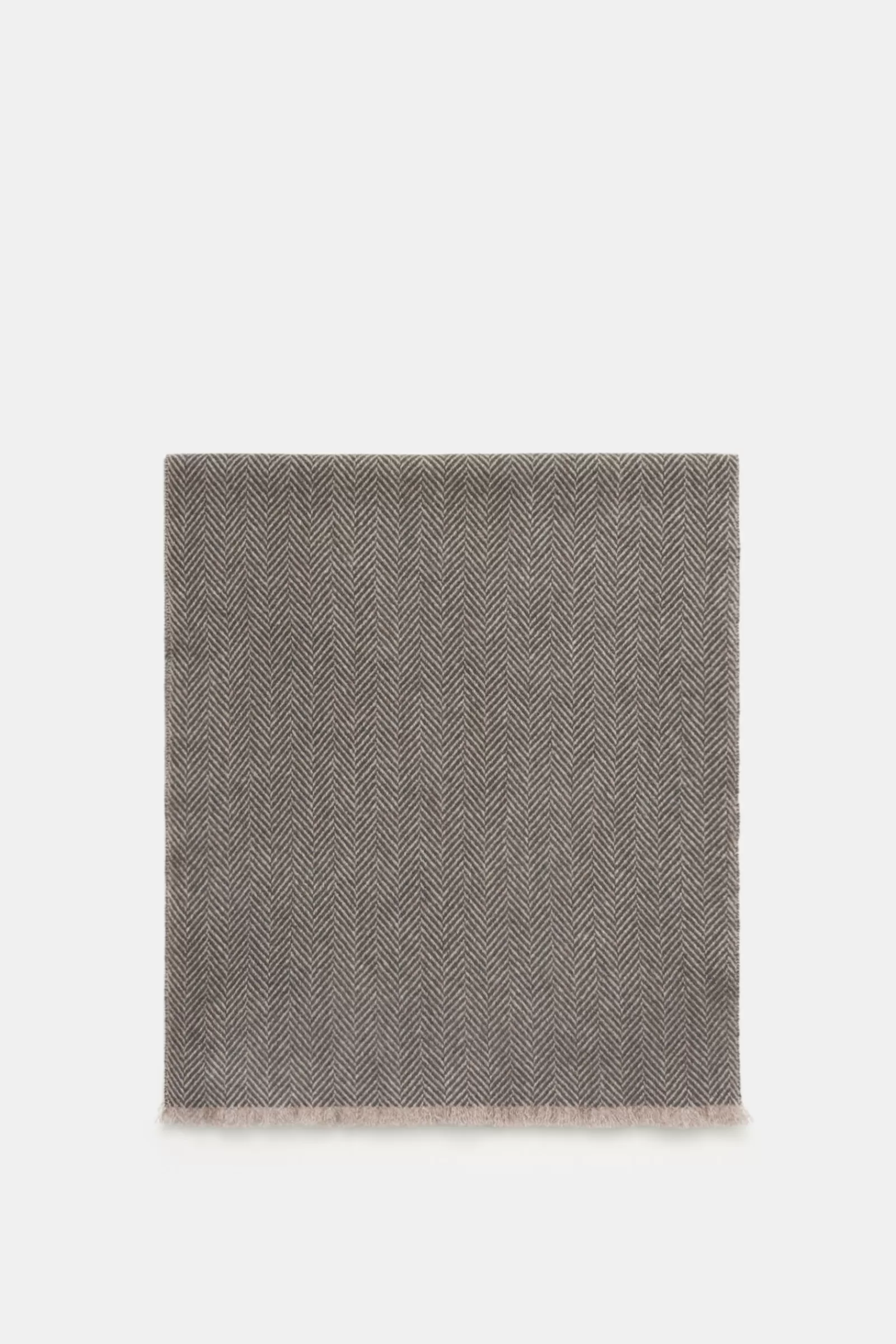 Cashmere Scarf Dark Grey/Beige^Fedeli Online