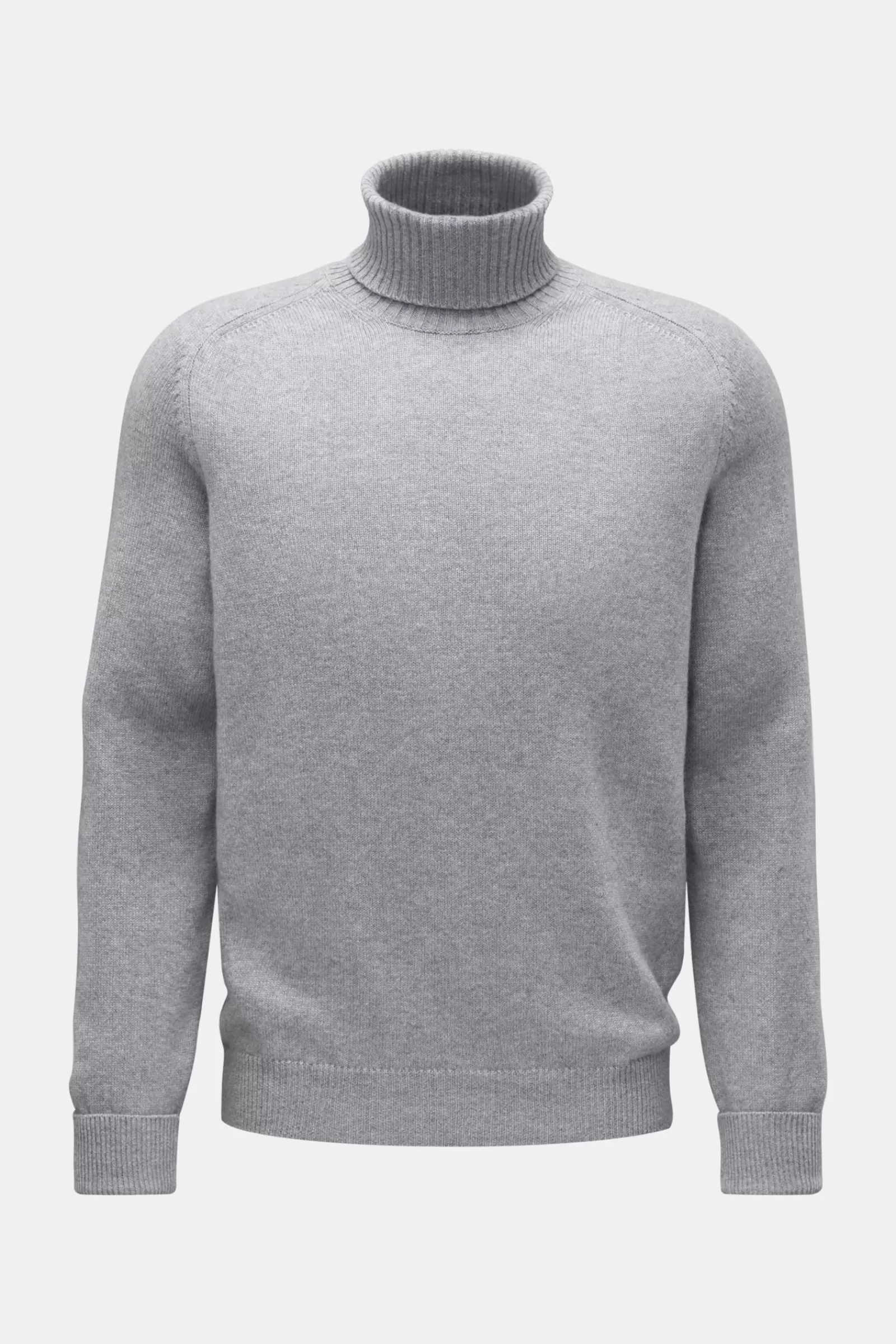 Cashmere Turtleneck Jumper 'Derby Saddler' Grey^Fedeli Cheap