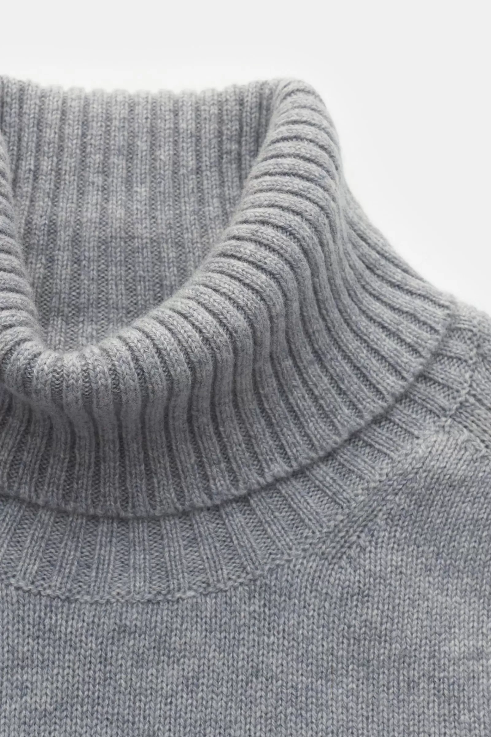 Cashmere Turtleneck Jumper 'Derby Saddler' Grey^Fedeli Cheap