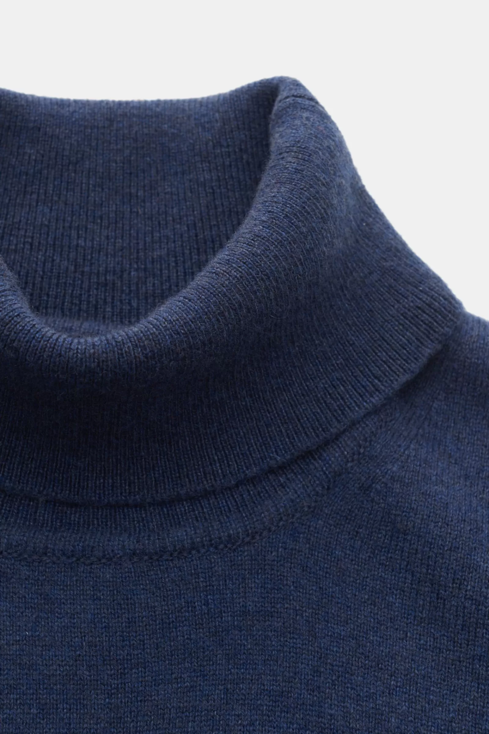 Cashmere Turtleneck Jumper 'Derby Slim' Grey-Blue^Fedeli Shop