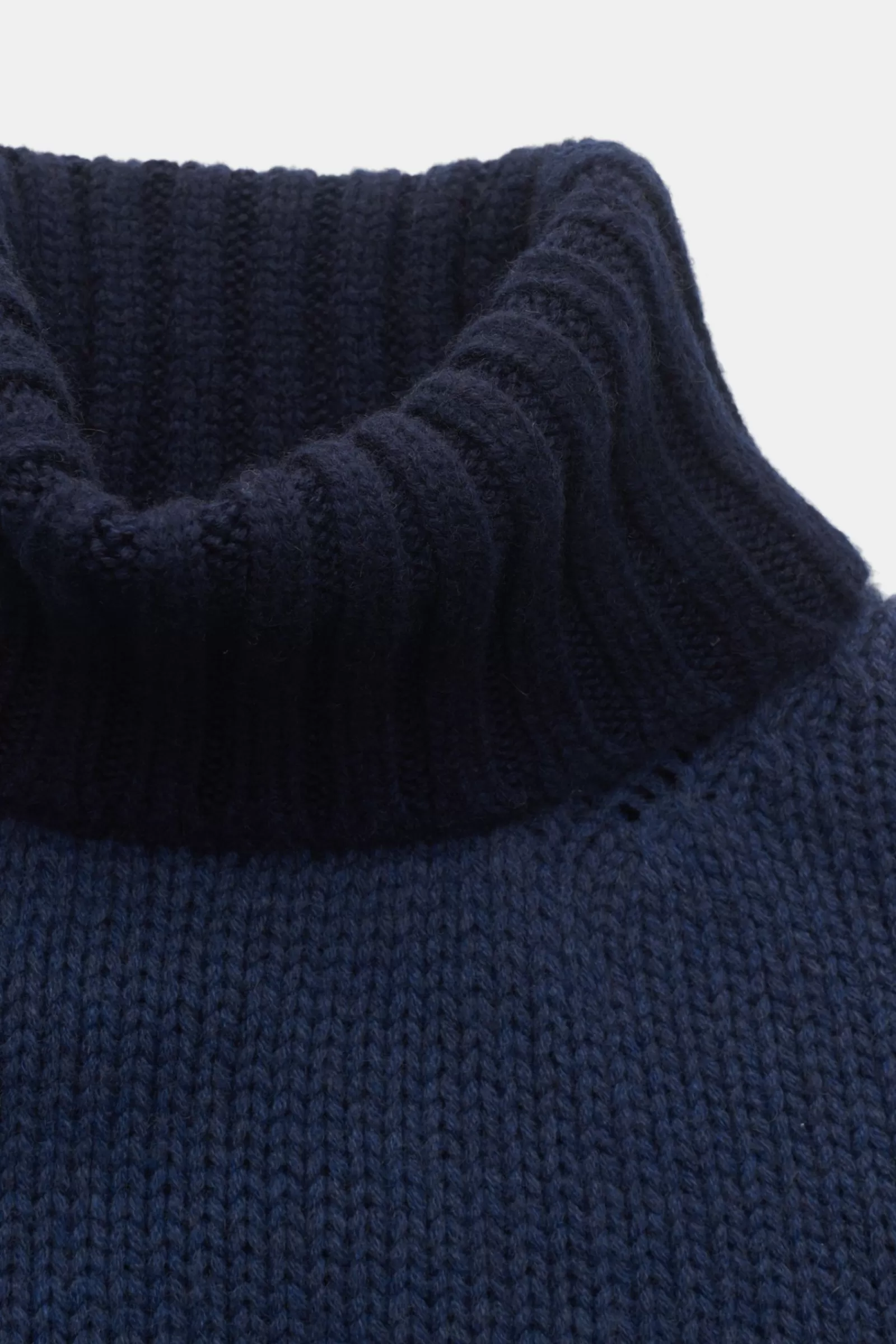 Cashmere Turtleneck Jumper Navy/Off-White Patterned^Fedeli Best